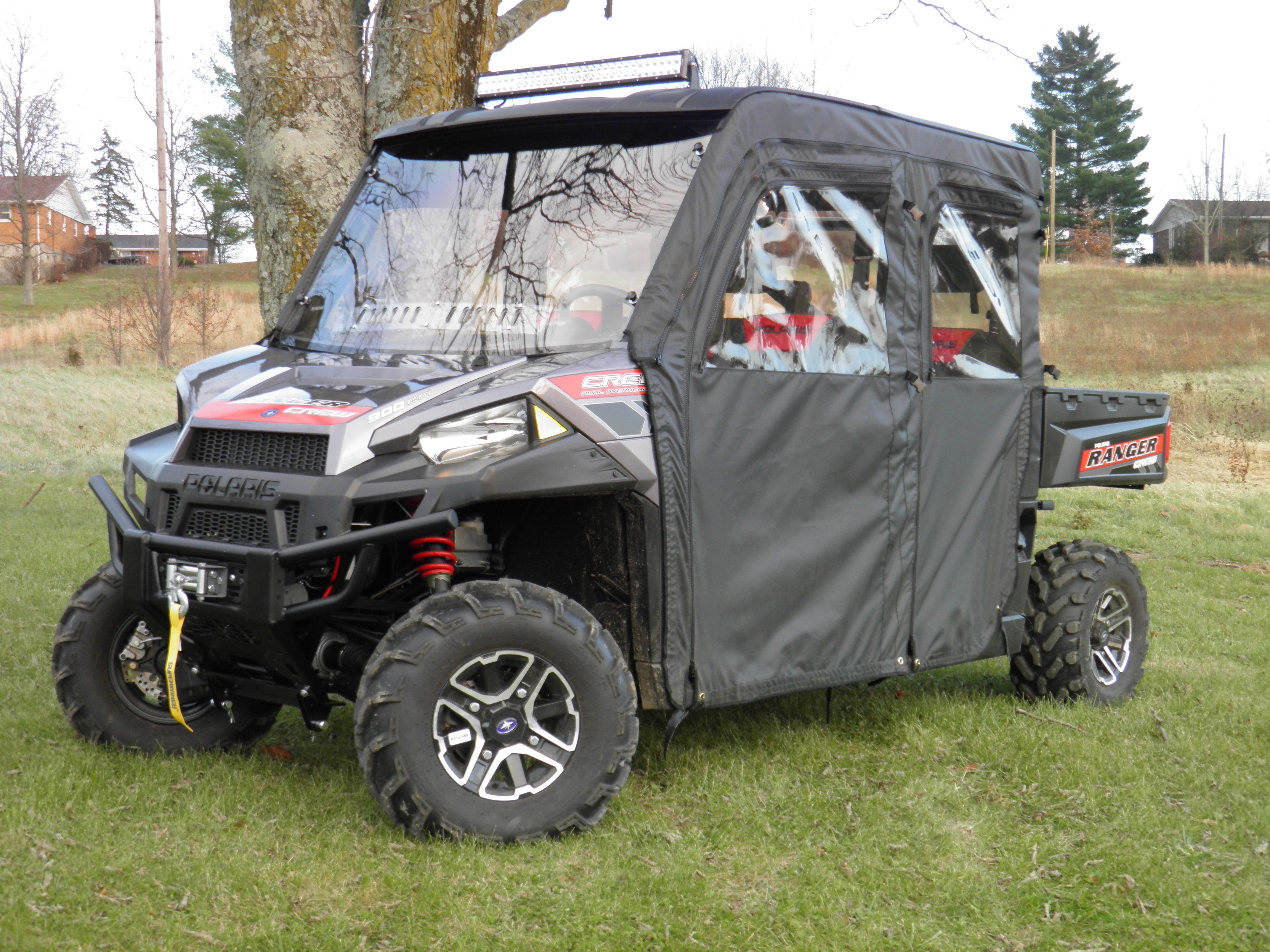 Photo of Polaris Ranger Crew 900 - Full Cab Enclosure for Hard Windshield by 3 Star UTV - Premium Enclosures for UTVs / Side by Sides