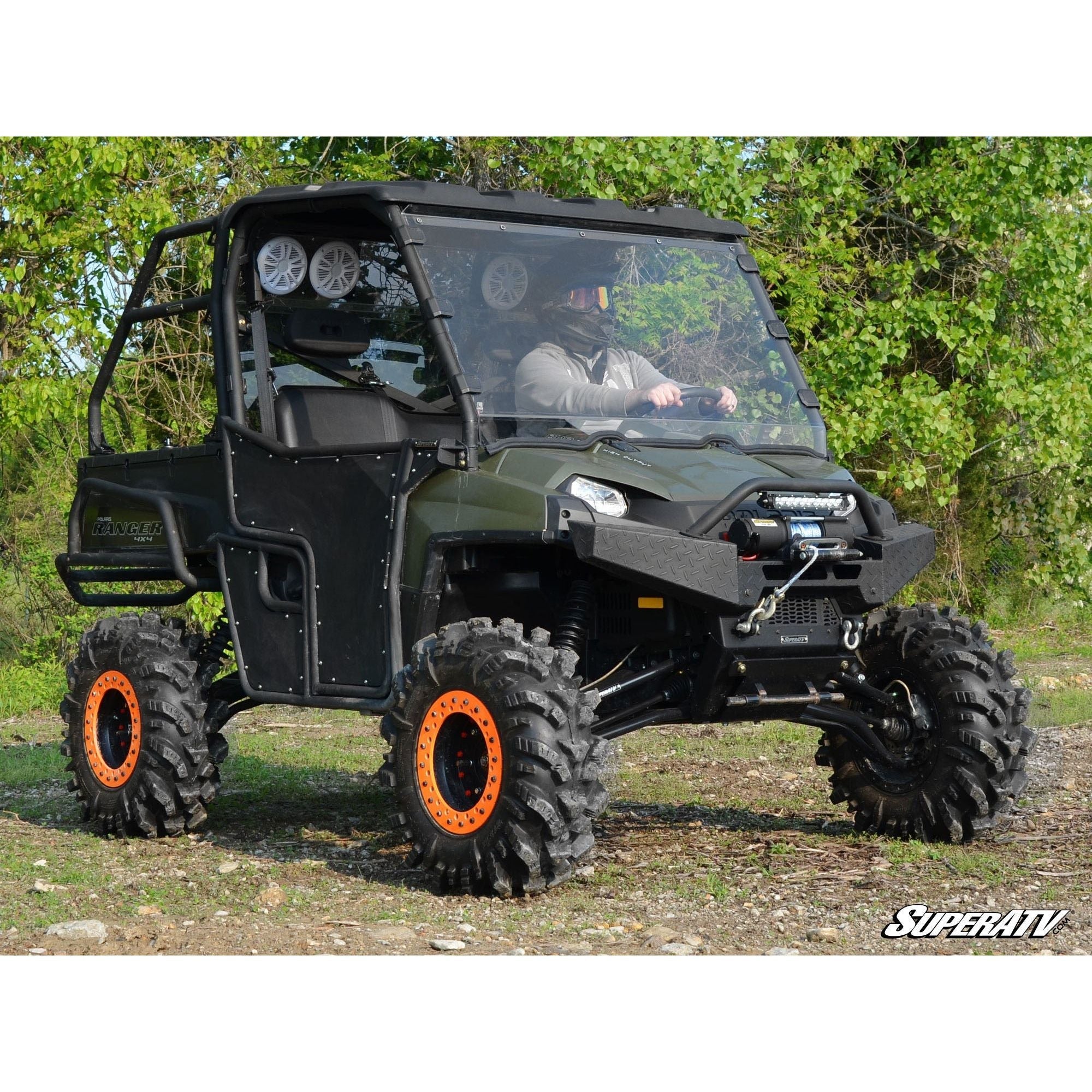 Photo of Polaris Ranger 900 Diesel Full Windshield by SuperATV - Premium Windshields for UTVs / Side by Sides
