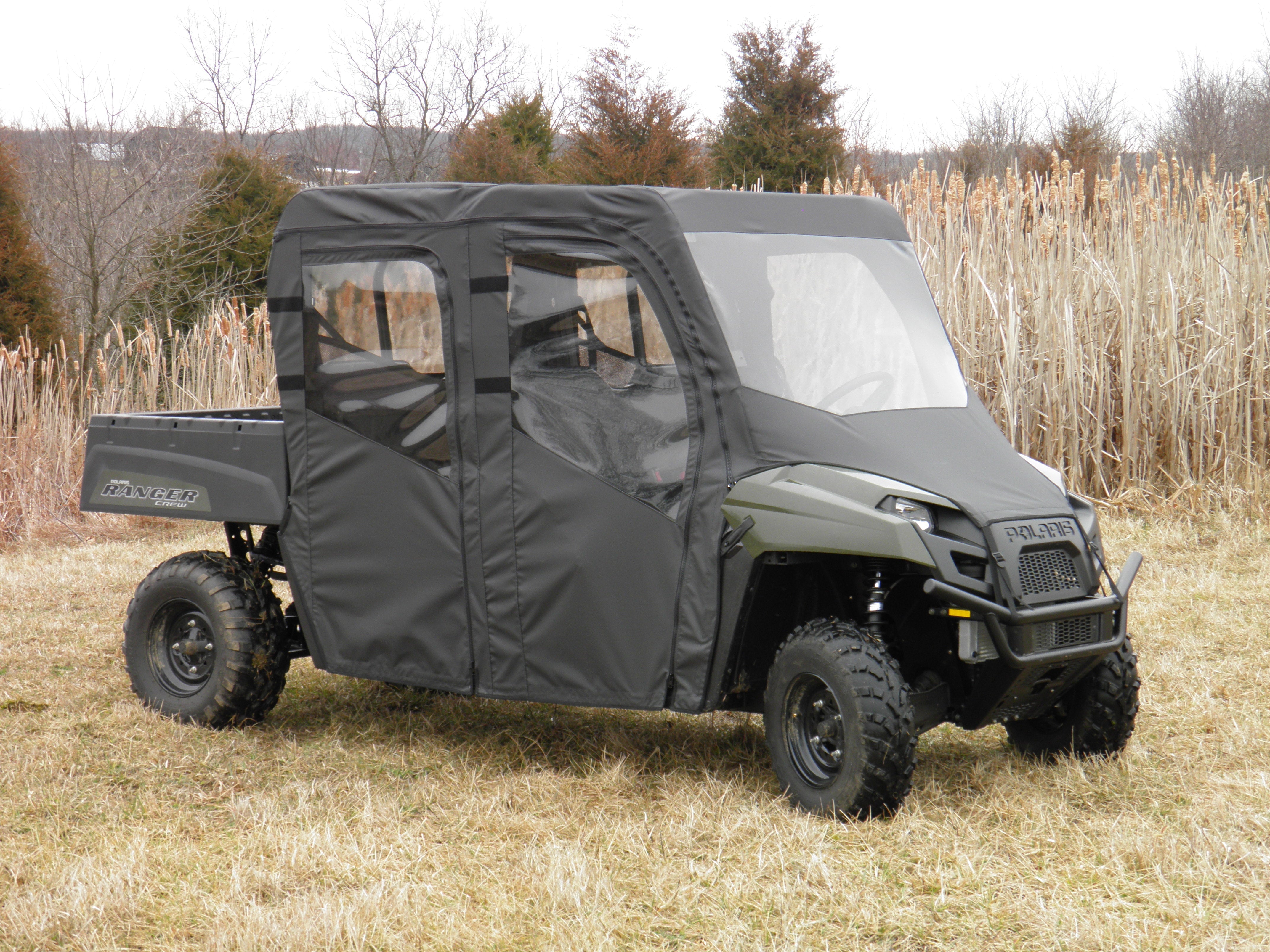 Photo of Polaris Ranger Mid-Size Crew - Full Cab Enclosure with Vinyl Windshield by 3 Star UTV - Premium Enclosures for UTVs / Side by Sides
