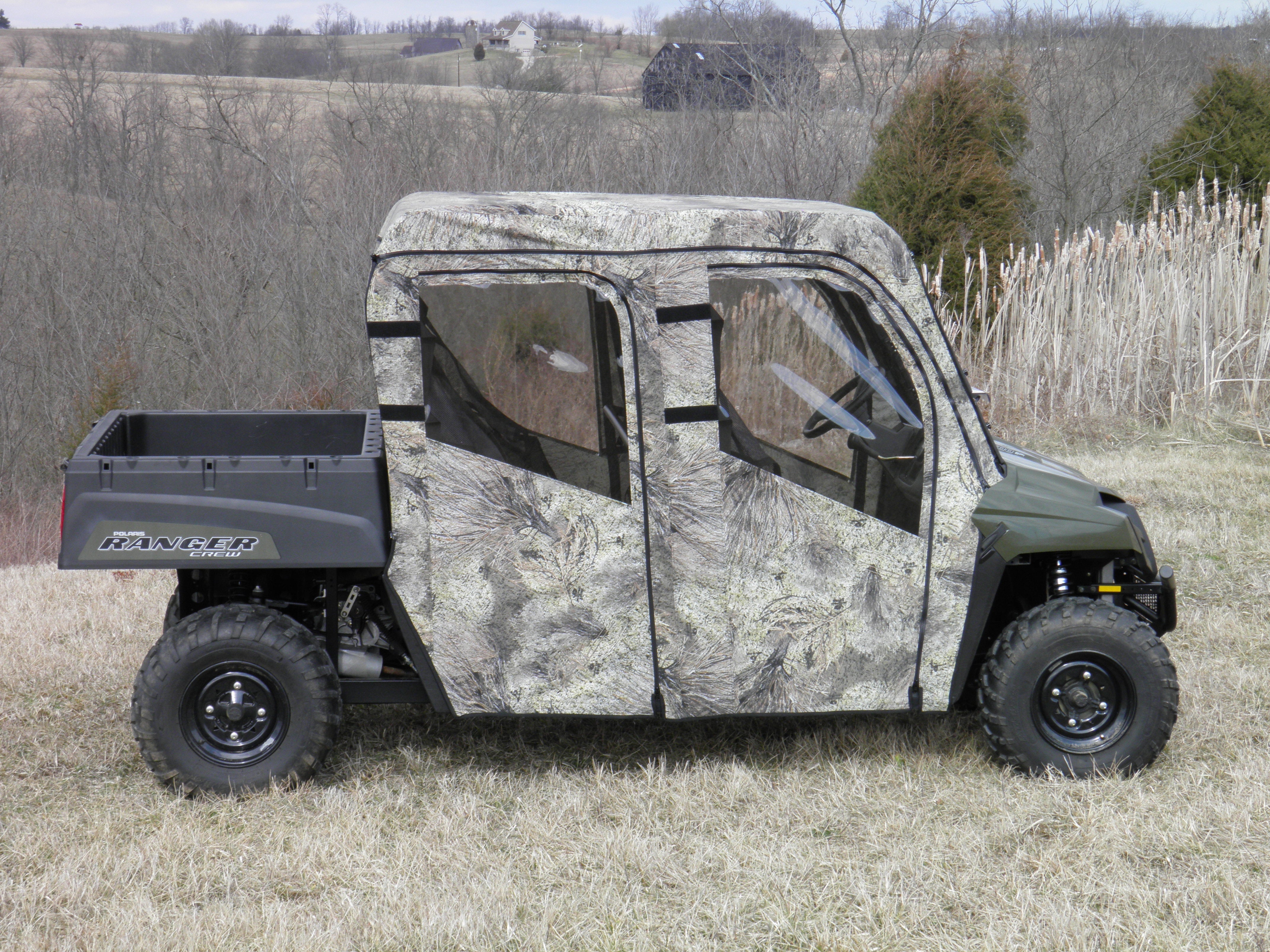 Photo of Polaris Ranger Mid-Size Crew - Full Cab Enclosure for Hard Windshield by 3 Star UTV - Premium Enclosures for UTVs / Side by Sides