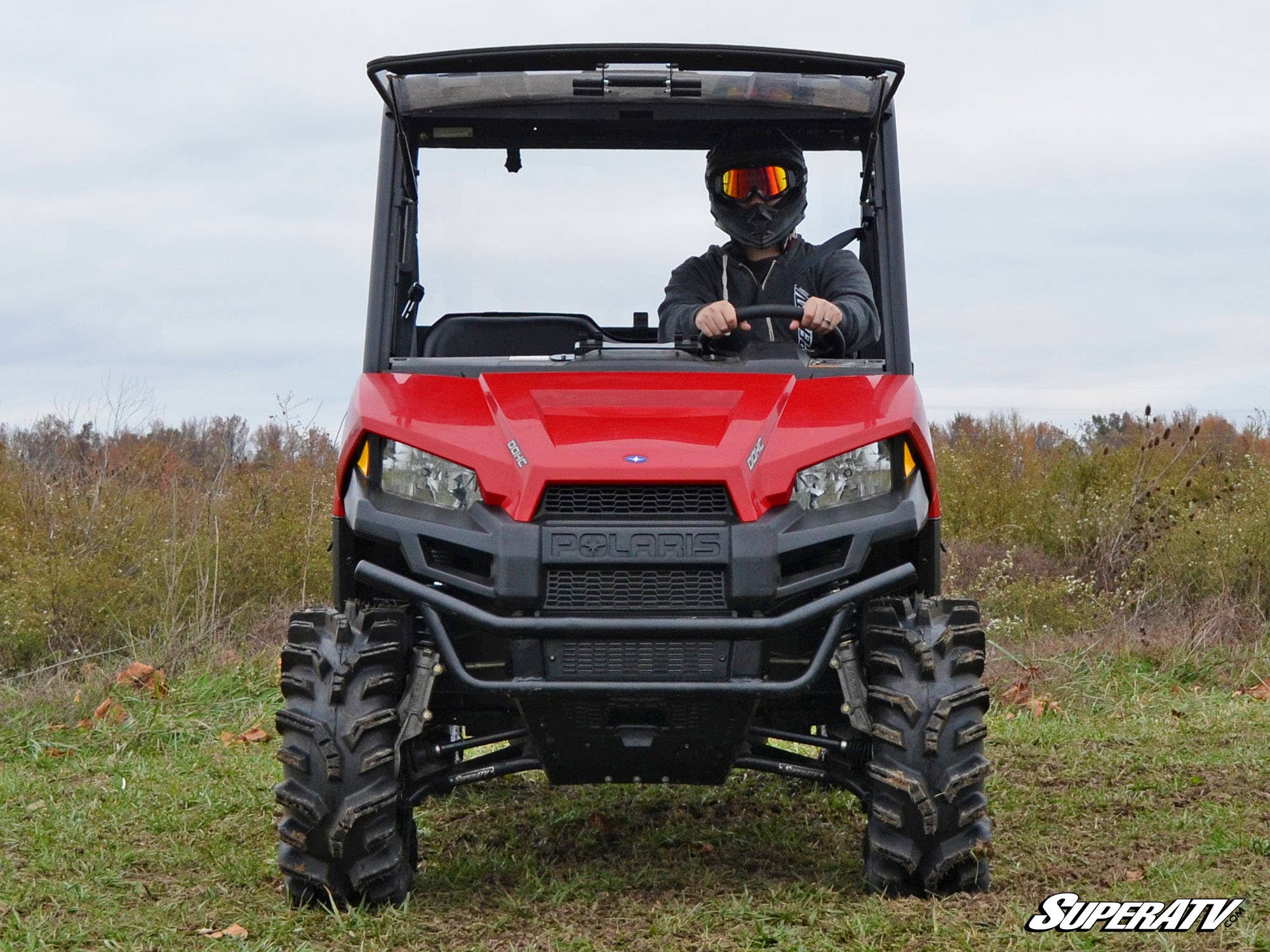 Photo of SuperATV Polaris Ranger Midsize Scratch Resistant Flip Windshield by SuperATV - Premium Windshields for UTVs / Side by Sides