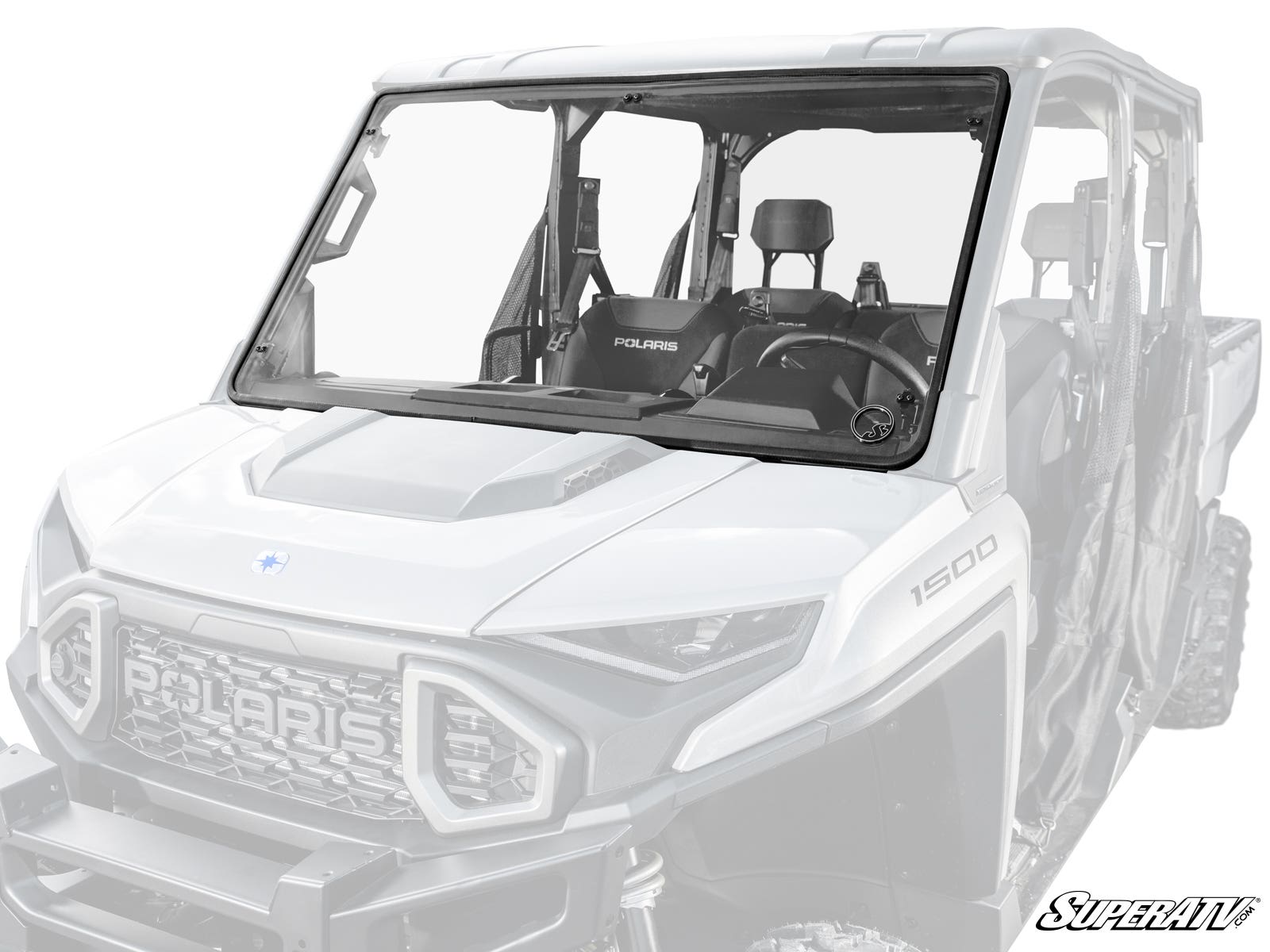 Photo of SuperATV Polaris Ranger XD 1500 Scratch-Resistant Full Windshield by SuperATV - Premium Windshields for UTVs / Side by Sides