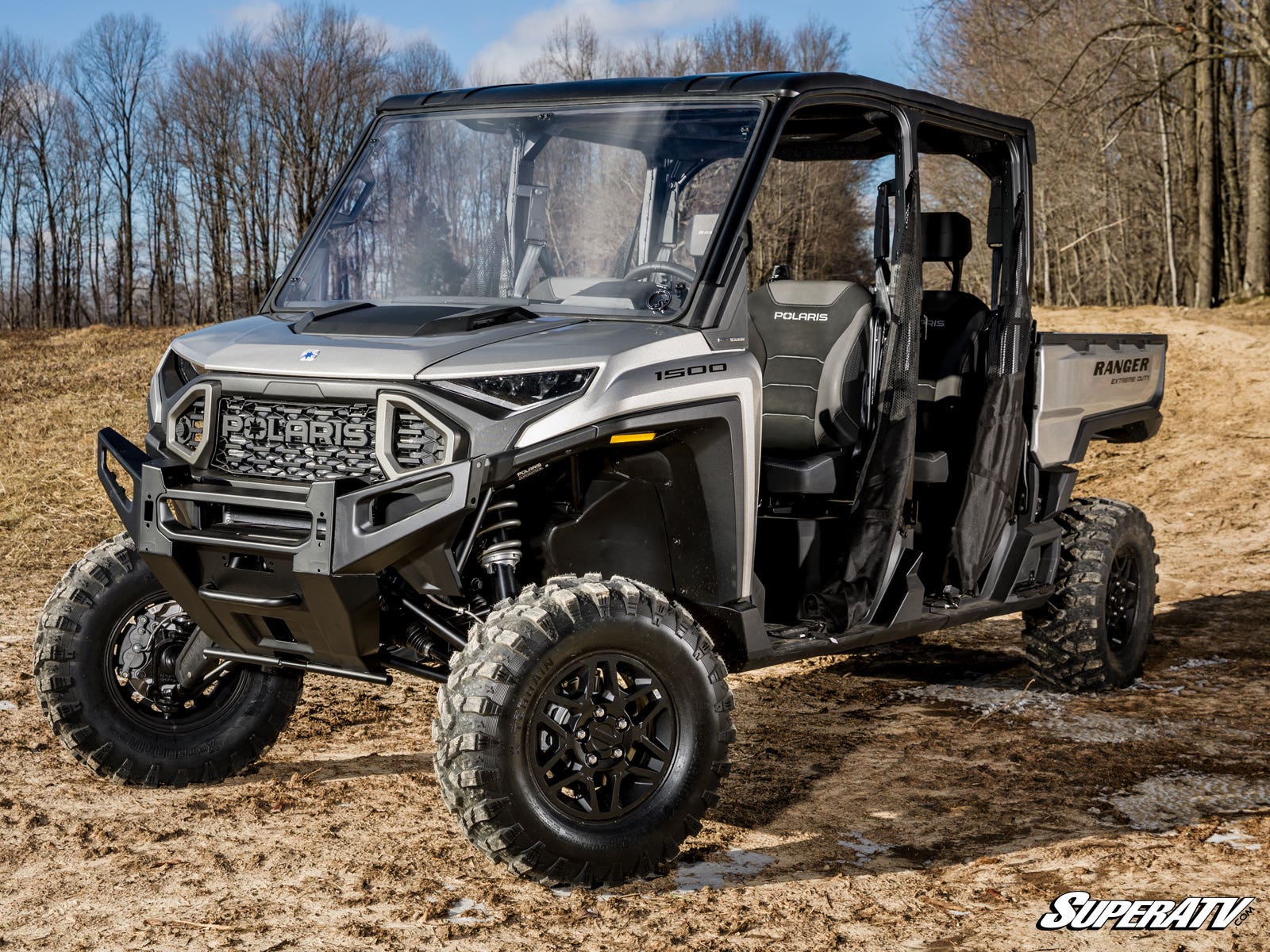 Photo of SuperATV Polaris Ranger XD 1500 Scratch-Resistant Full Windshield by SuperATV - Premium Windshields for UTVs / Side by Sides
