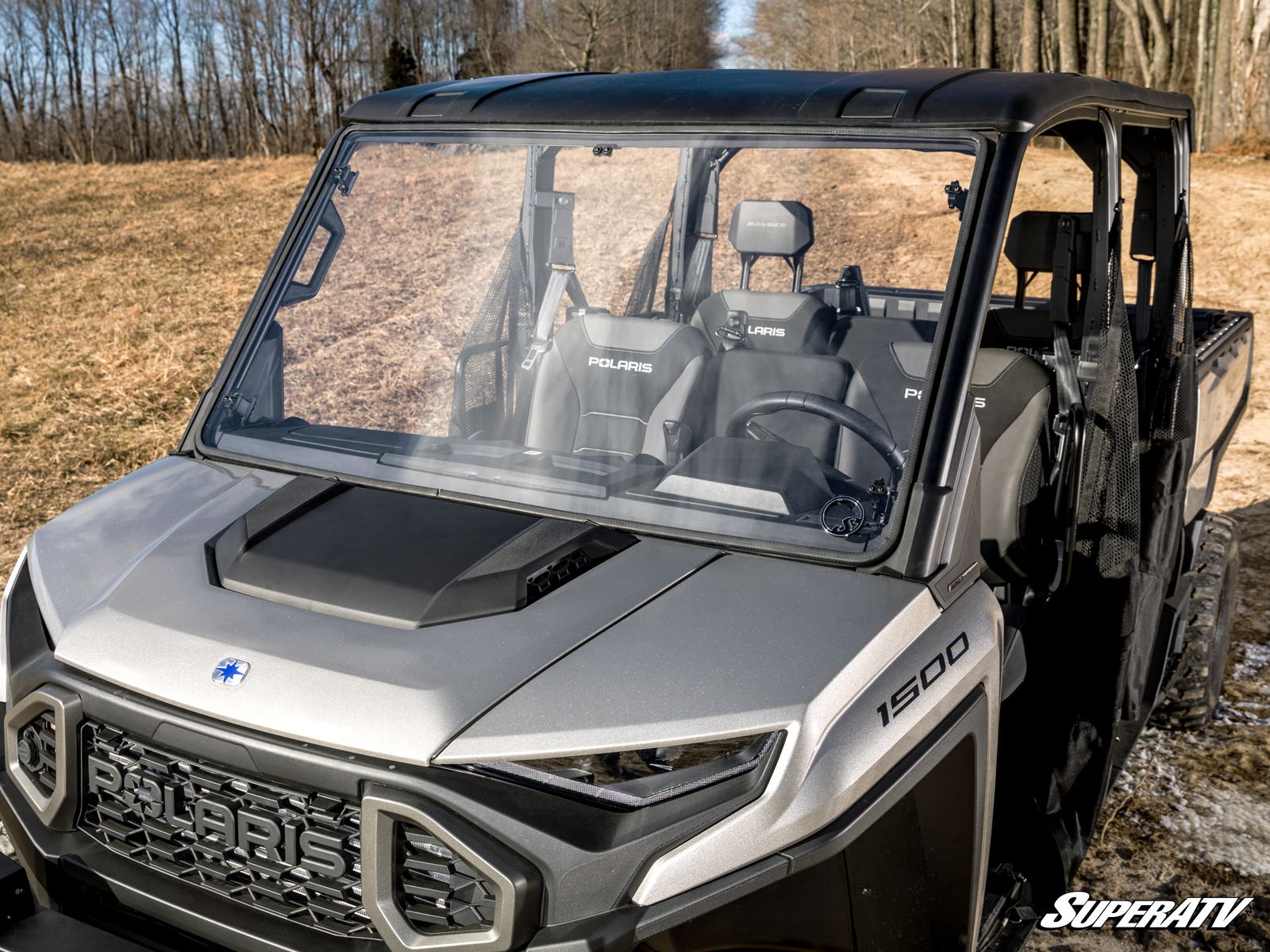 Photo of SuperATV Polaris Ranger XD 1500 Scratch-Resistant Full Windshield by SuperATV - Premium Windshields for UTVs / Side by Sides