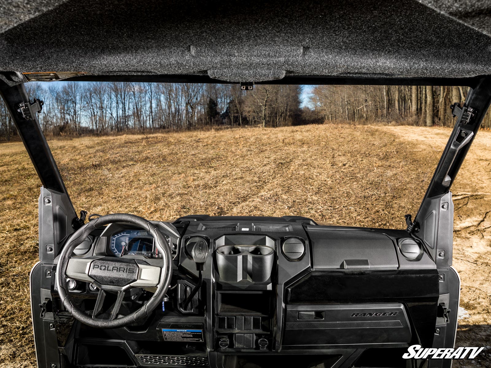 Photo of SuperATV Polaris Ranger XD 1500 Scratch-Resistant Full Windshield by SuperATV - Premium Windshields for UTVs / Side by Sides