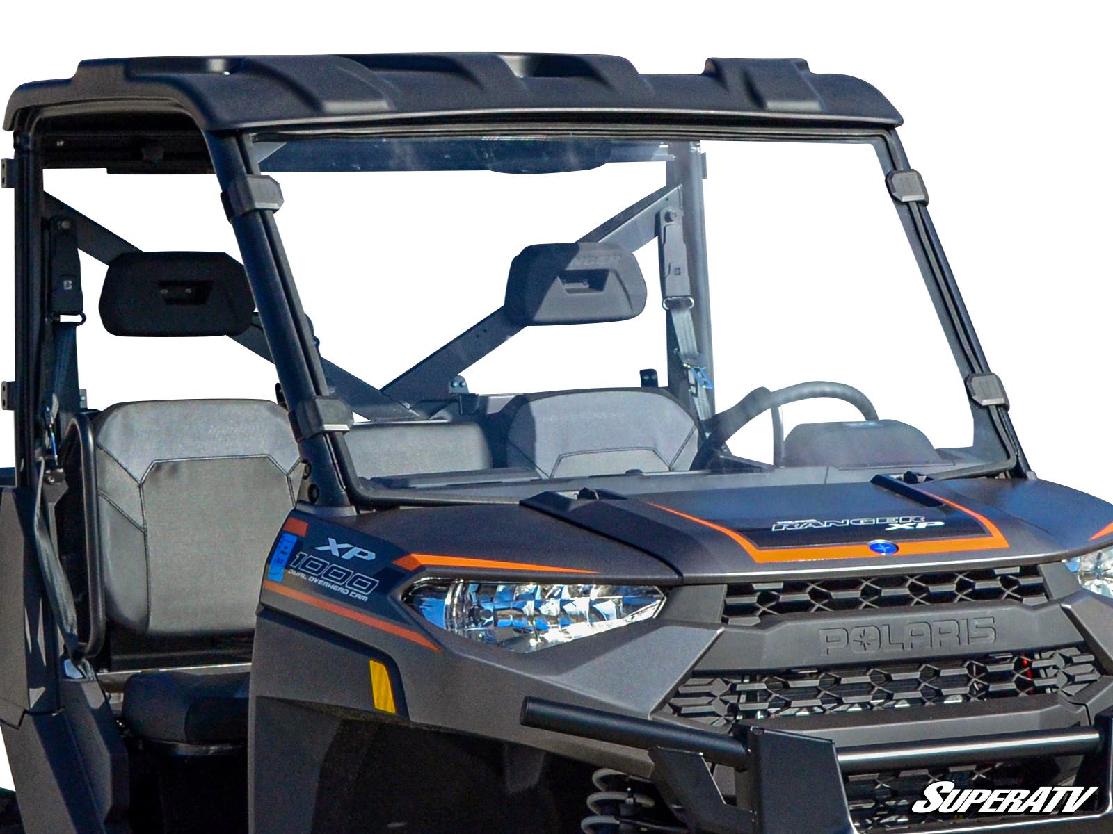 Photo of SuperATV Polaris Ranger XP 900 Scratch Resistant Full Windshield by SuperATV - Premium Windshields for UTVs / Side by Sides