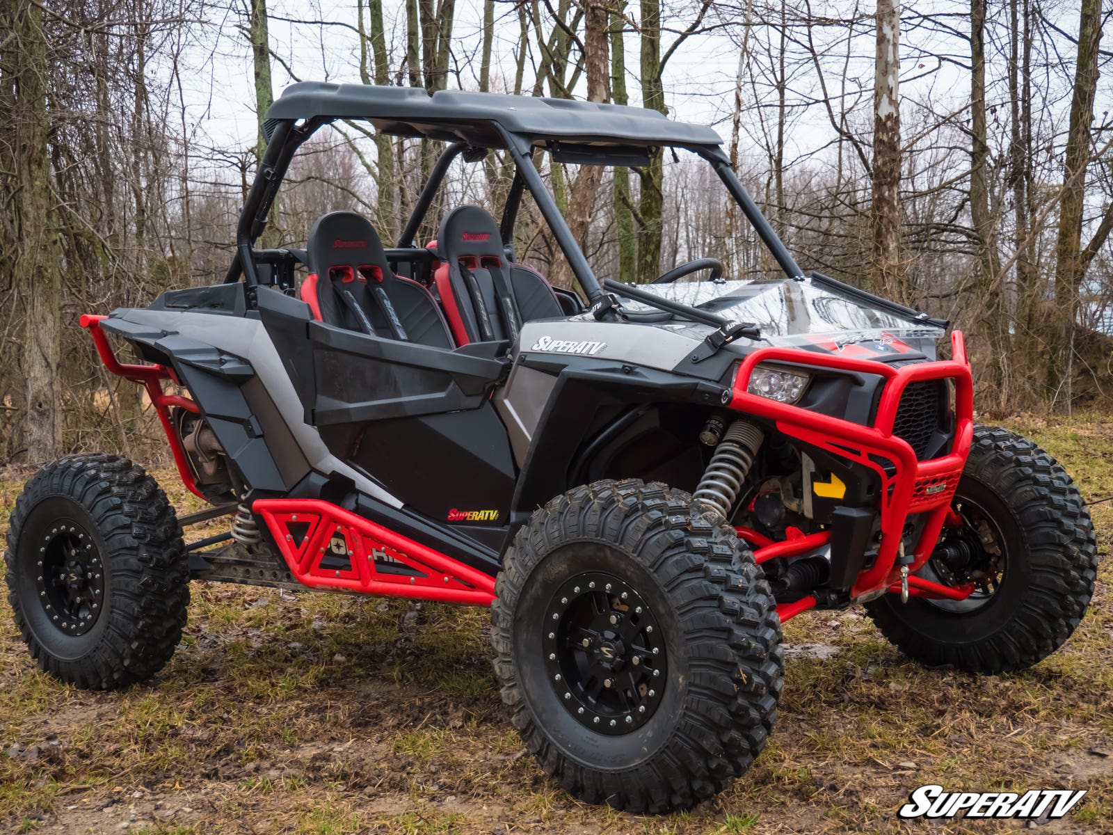 Photo of SuperATV Polaris RZR XP Turbo Flip Down Windshield by SuperATV - Premium Windshields for UTVs / Side by Sides
