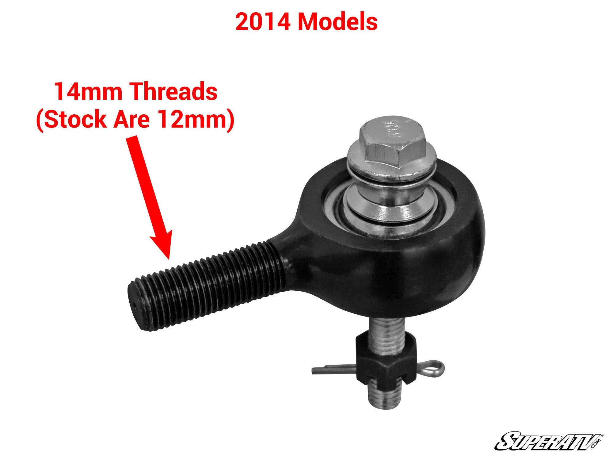Photo of SuperATV Polaris RZR XP 1000 Heavy-Duty Swaged Tie Rod Kit by SuperATV - Premium Tie Rods for UTVs / Side by Sides