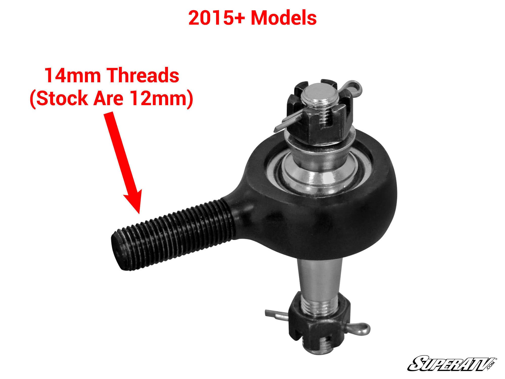 Photo of SuperATV Polaris RZR XP 1000 Heavy-Duty Swaged Tie Rod Kit by SuperATV - Premium Tie Rods for UTVs / Side by Sides