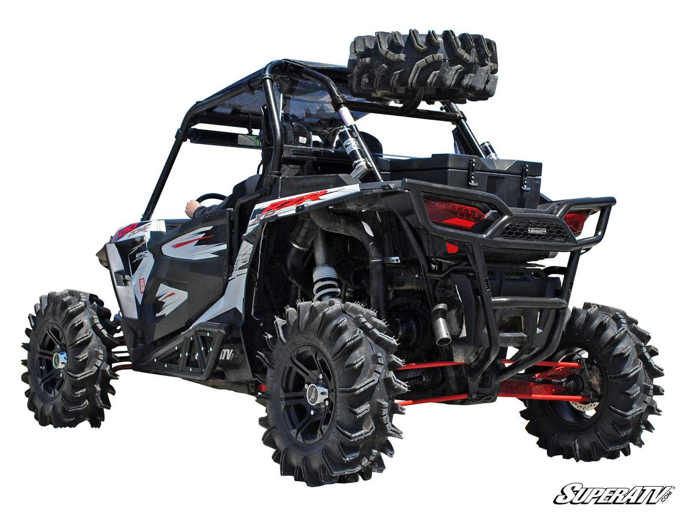 Photo of SuperATV Polaris RZR XP Turbo Spare Tire Carrier by SuperATV - Premium Storage for UTVs / Side by Sides