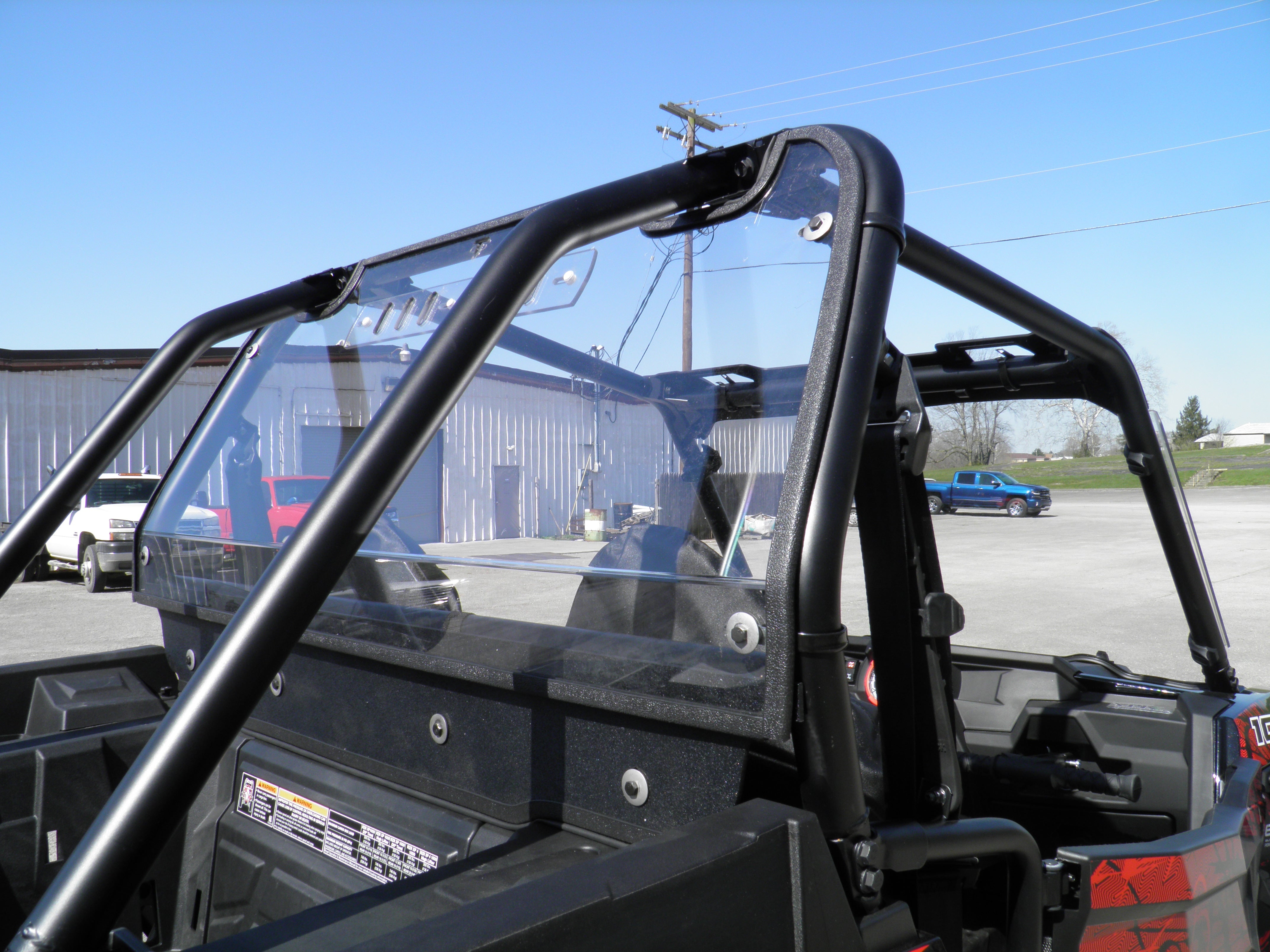 Photo of Polaris RZR 1000 - 1 Pc Lexan Back Panel w/Vent Option by 3 Star UTV - Premium Windshields for UTVs / Side by Sides