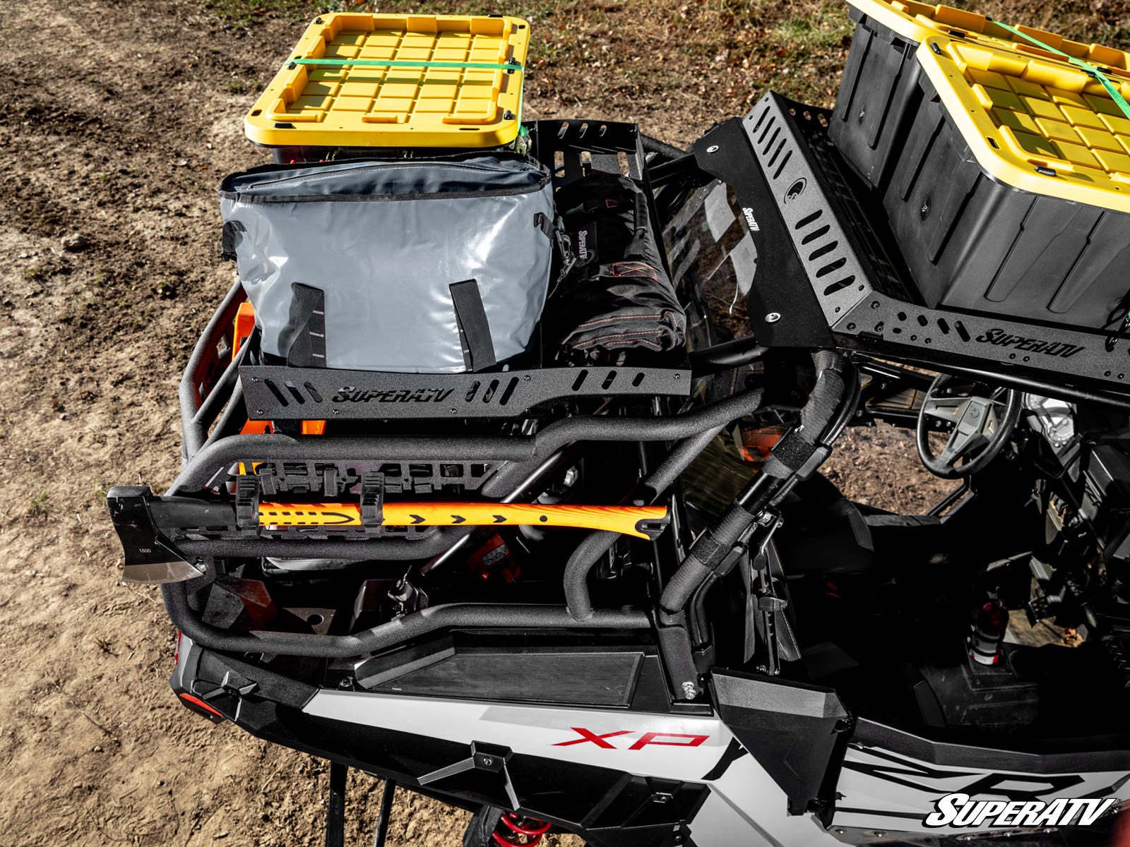 Photo of SuperATV Polaris RZR XP Turbo Outfitter Sport Bed Rack by SuperATV - Premium Storage for UTVs / Side by Sides