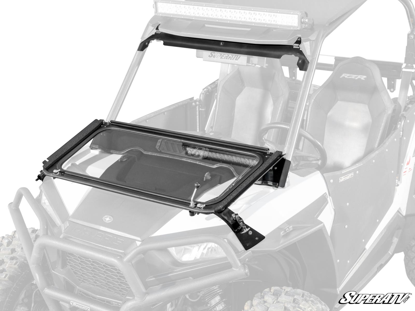 Photo of SuperATV Polaris RZR 900 Flip Down Glass Windshield by SuperATV - Premium Windshields for UTVs / Side by Sides