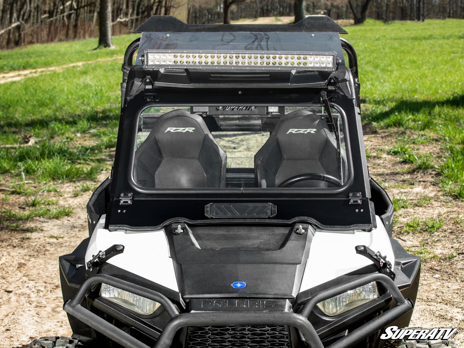 Photo of SuperATV Polaris RZR 900 Flip Down Glass Windshield by SuperATV - Premium Windshields for UTVs / Side by Sides
