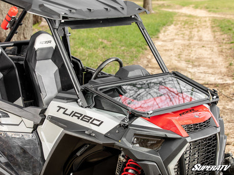 Polaris RZR XP Turbo Flip Down Glass Windshield - 2019-2021