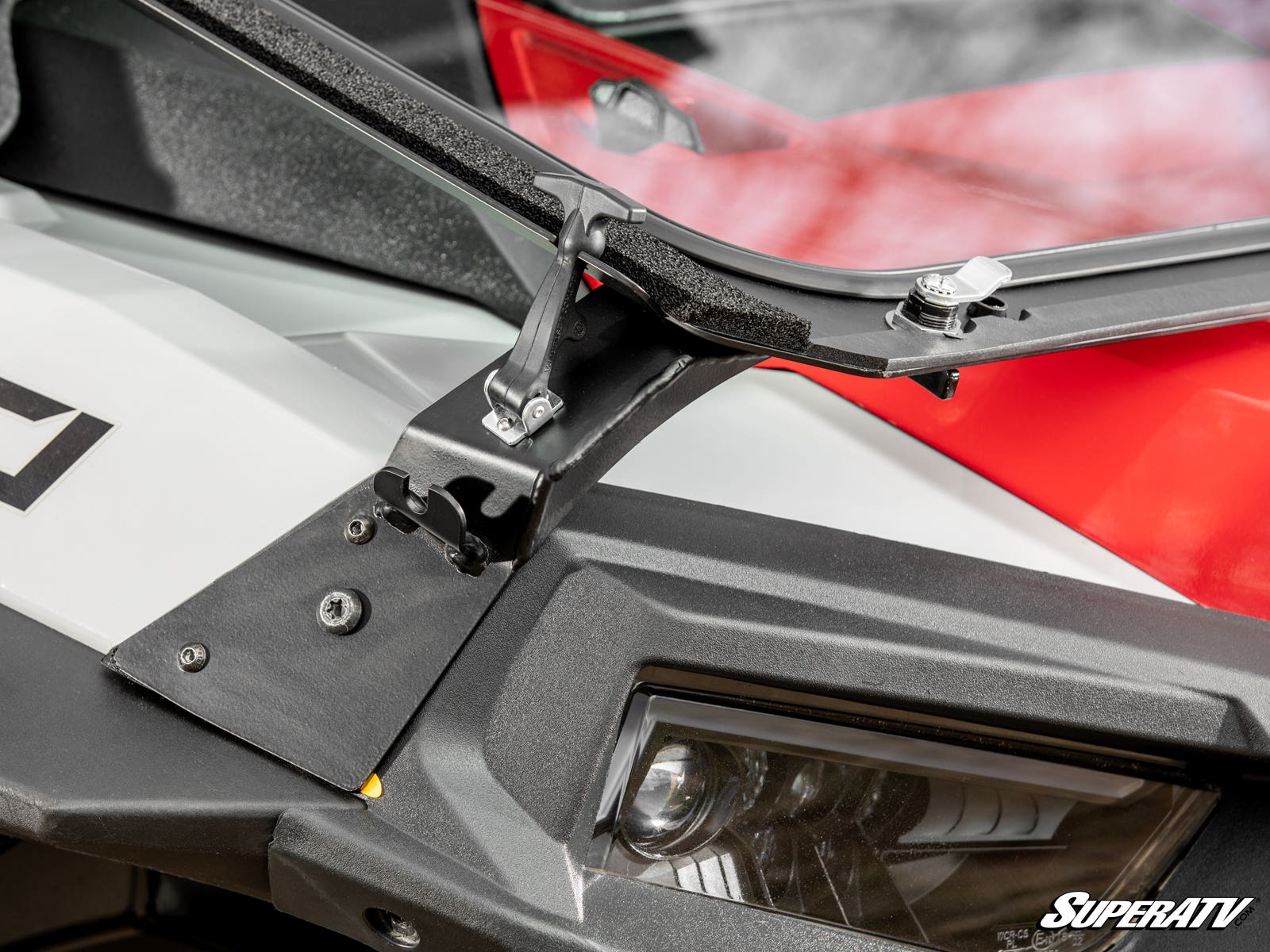 Photo of SuperATV Polaris RZR XP Turbo Flip Down Glass Windshield by SuperATV - Premium Windshields for UTVs / Side by Sides