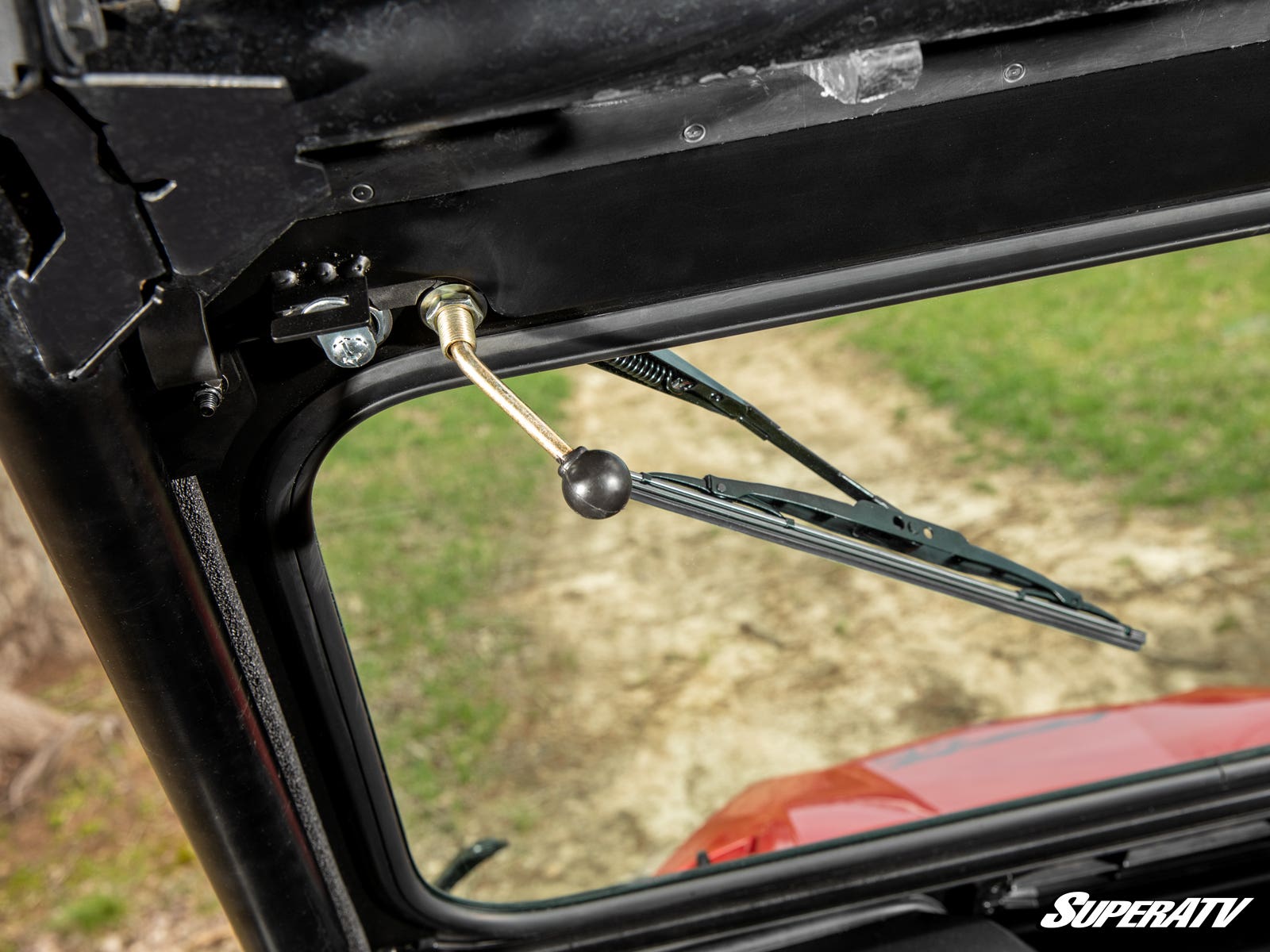 Photo of SuperATV Polaris RZR XP Turbo Flip Down Glass Windshield by SuperATV - Premium Windshields for UTVs / Side by Sides