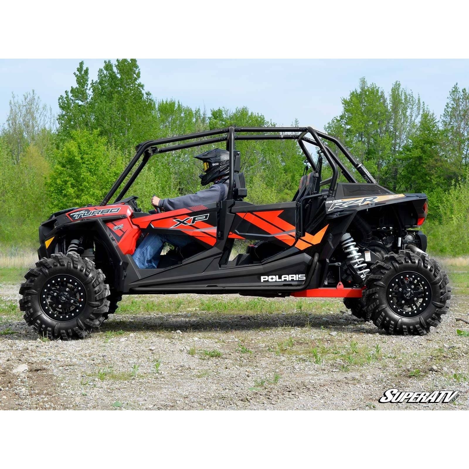 Photo of Polaris RZR 4 Turbo S Rock Sliding Nerf Bars by SuperATV - Premium Bumpers for UTVs / Side by Sides