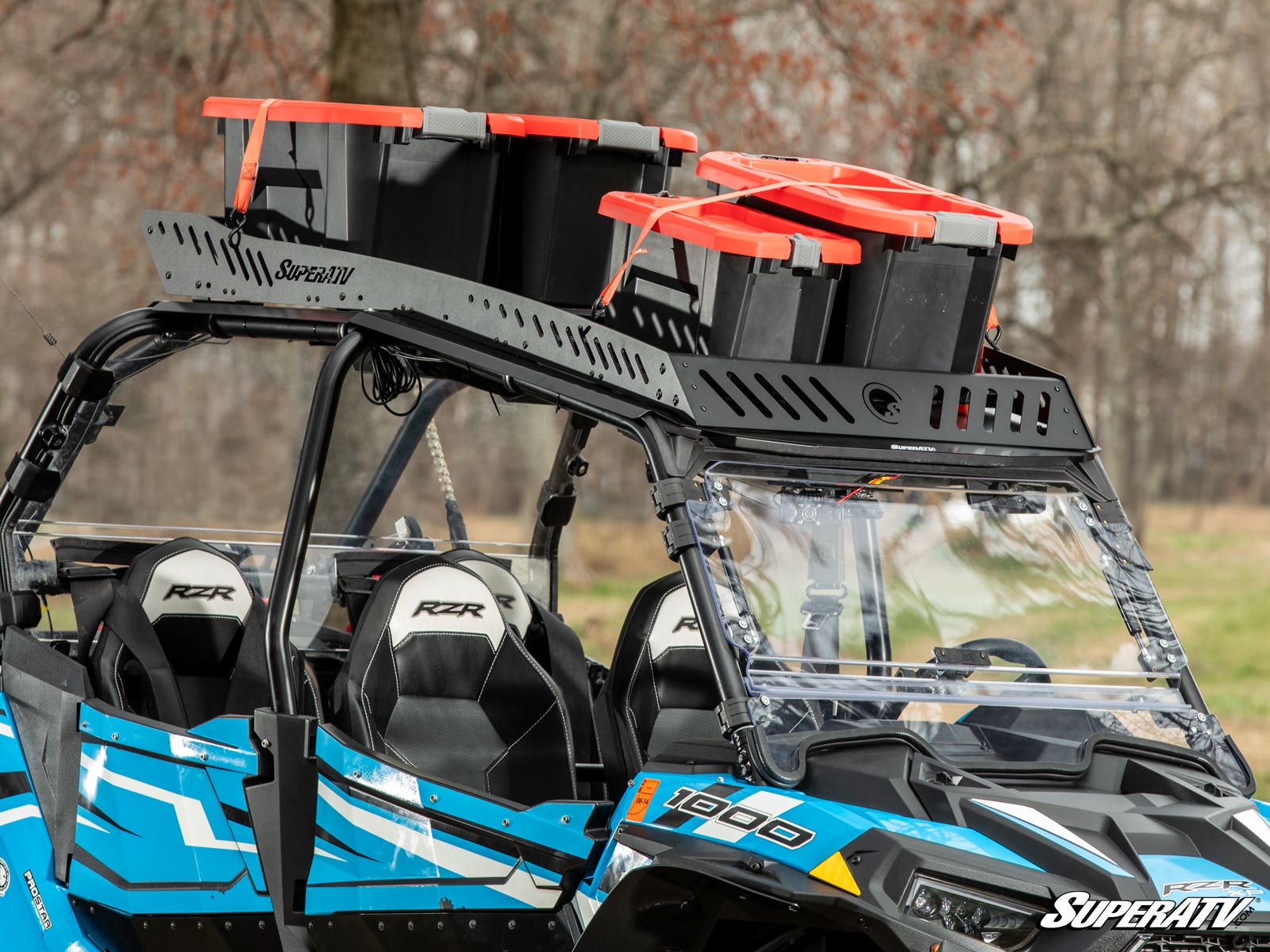 Photo of SuperATV Polaris RZR XP 4 Turbo Outfitter Sport Roof Rack by SuperATV - Premium Storage for UTVs / Side by Sides