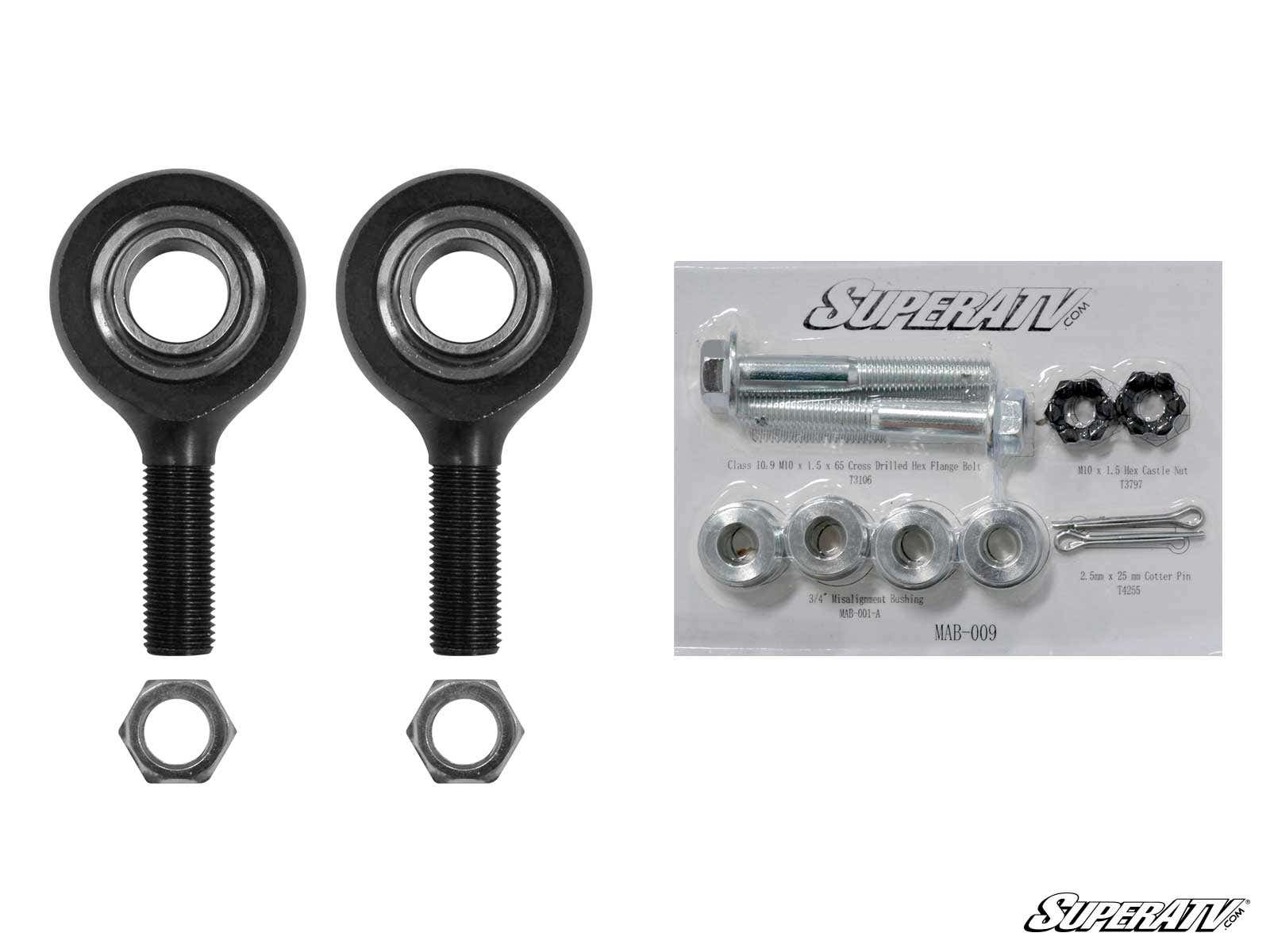 Photo of SuperATV Polaris RZR 800 Heavy Duty Tie Rod End Replacement Kit by SuperATV - Premium Tie Rods for UTVs / Side by Sides