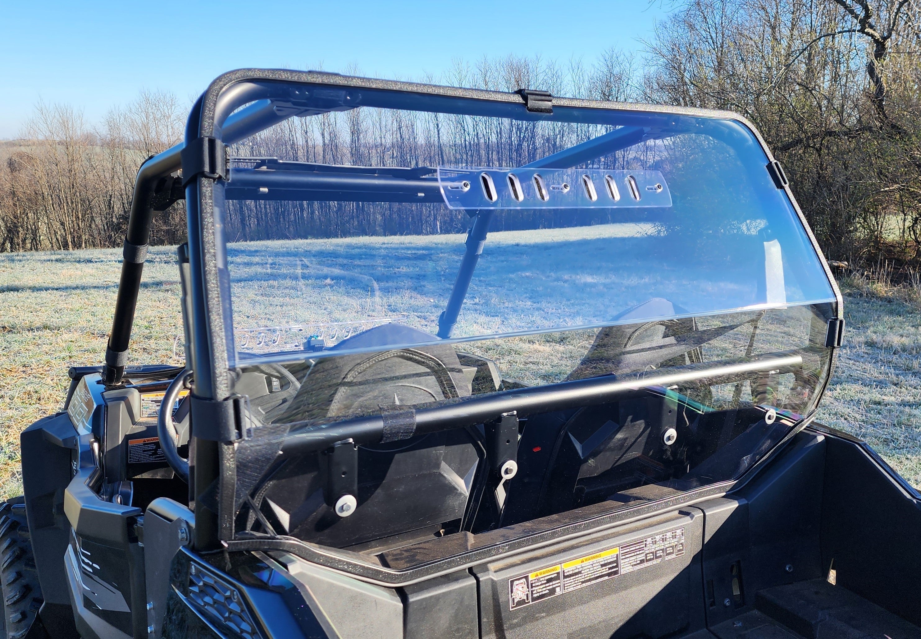 Photo of Polaris RZR 900 -1 Pc Lexan Back Panel w/Vent and Clamp Options by 3 Star UTV - Premium Windshields for UTVs / Side by Sides