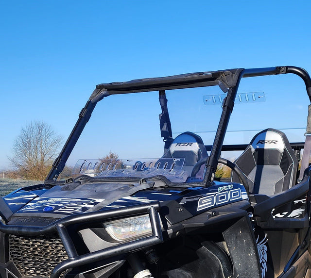 Photo of Polaris RZR 900 - 1 Pc Windshield with Clamp and Vent Options by 3 Star UTV - Premium Windshields for UTVs / Side by Sides