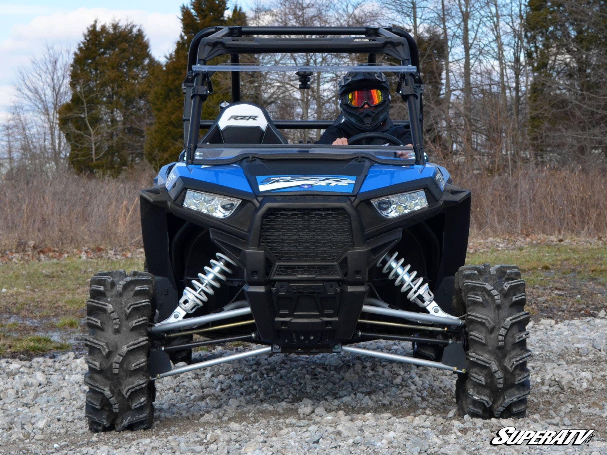Photo of SuperATV Polaris RZR XP Turbo Scratch Resistant Flip Windshield by SuperATV - Premium Windshields for UTVs / Side by Sides