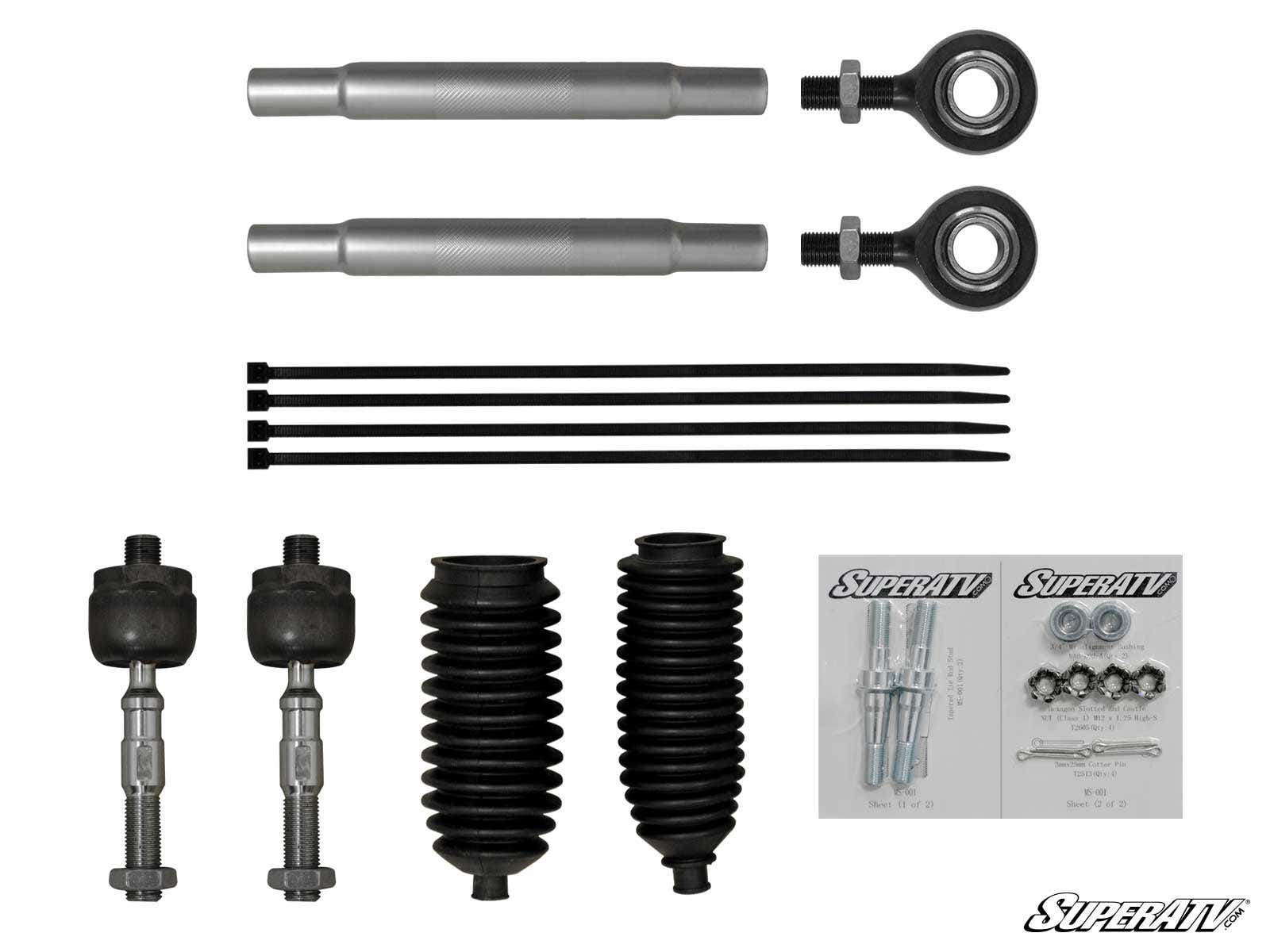 Photo of SuperATV Polaris RZR 900 Heavy Duty Tie Rod Kit by SuperATV - Premium Tie Rods for UTVs / Side by Sides