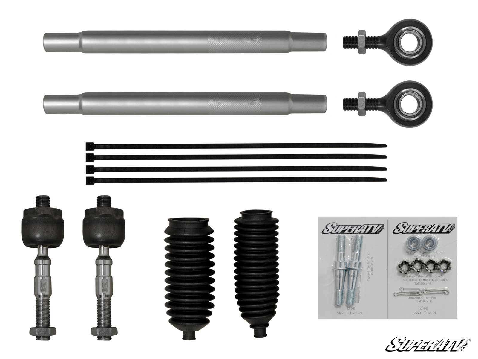 Photo of SuperATV Polaris RZR S 900 Heavy Duty Tie Rod Kit by SuperATV - Premium Tie Rods for UTVs / Side by Sides