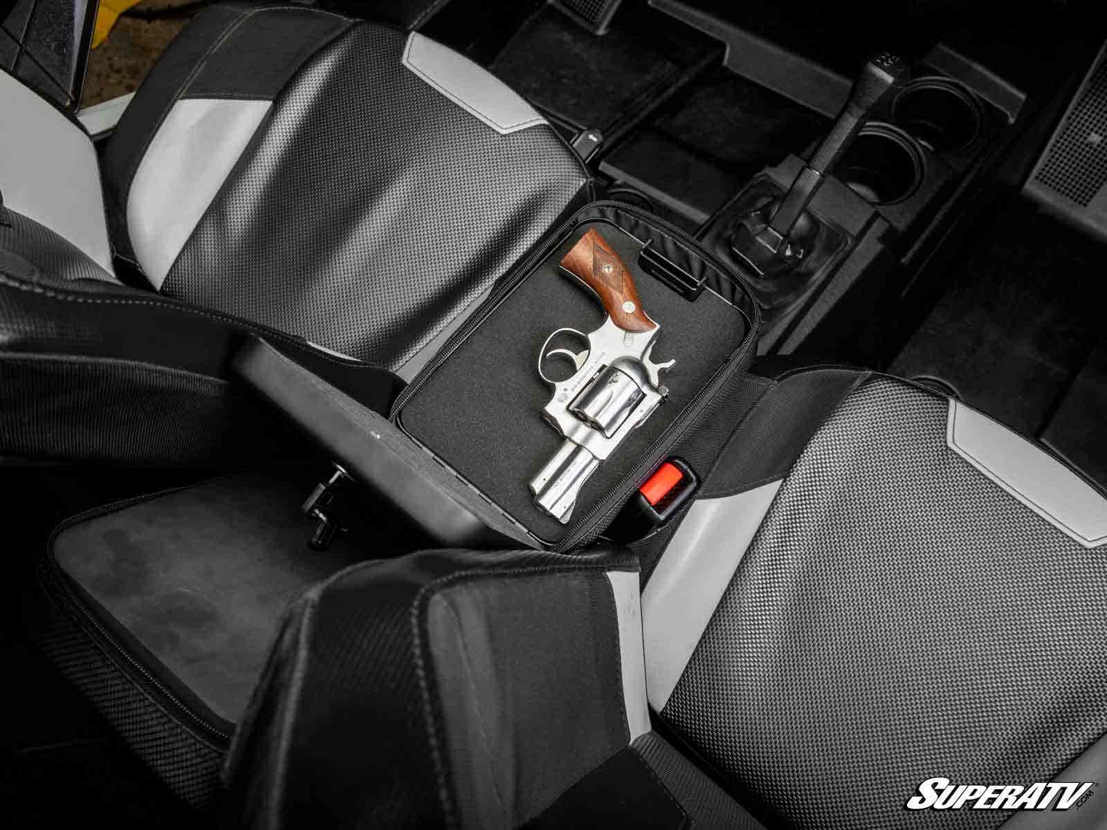 Photo of SuperATV Polaris RZR Armrest Gun Safe by SuperATV - Premium Storage for UTVs / Side by Sides