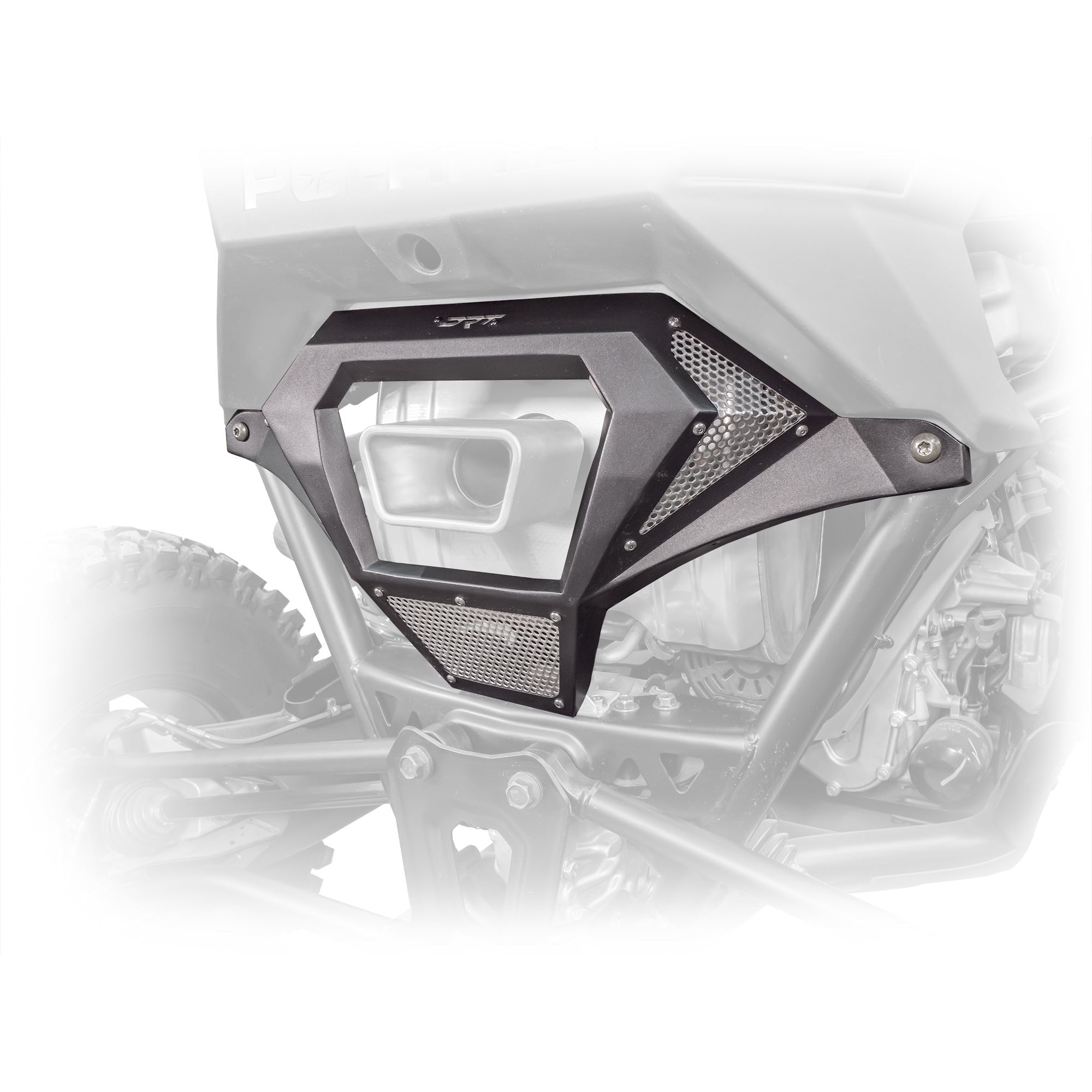 Photo of Polaris RZR Pro R Aluminum Exhaust Cover by DRT Motorsports - Premium Body for UTVs / Side by Sides