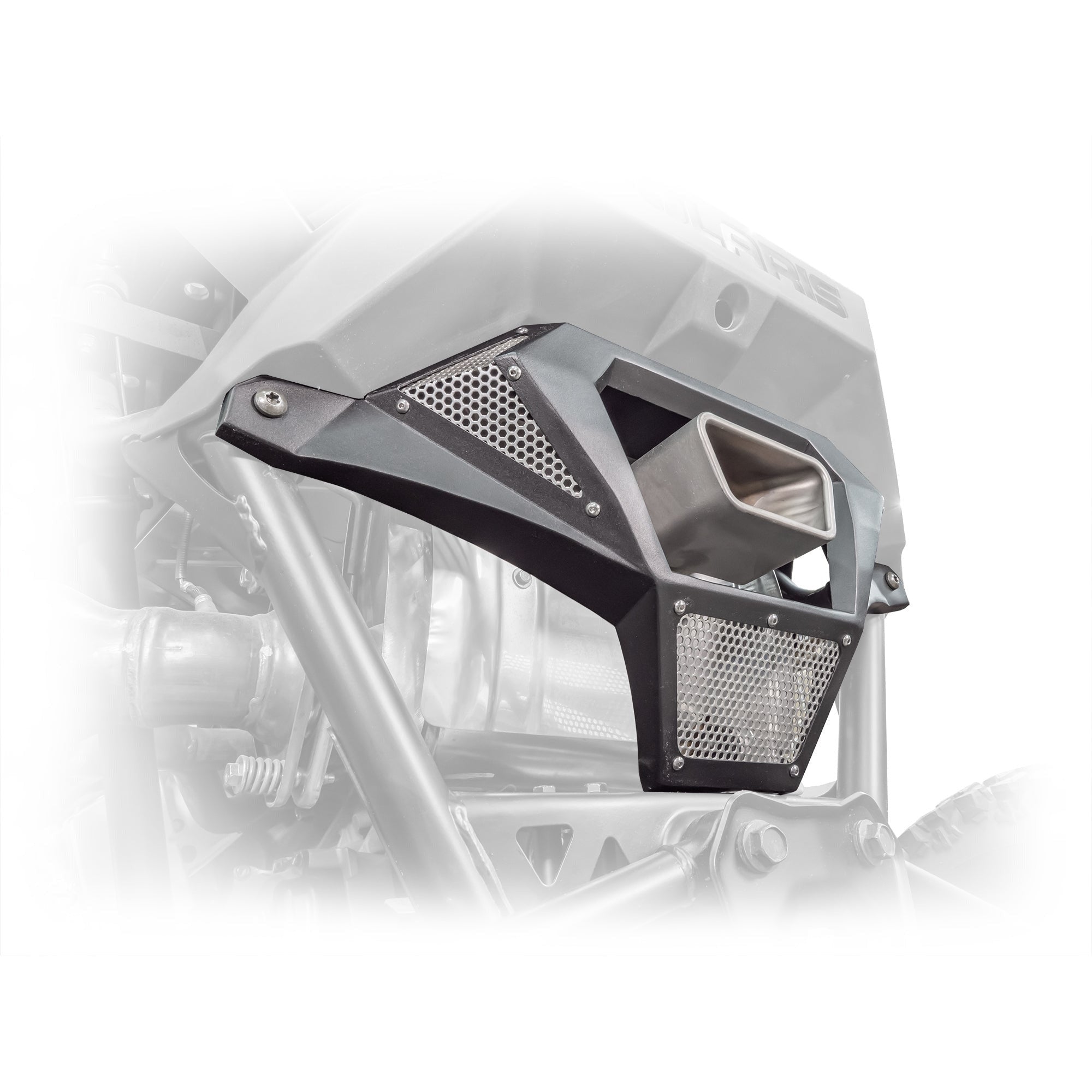 Photo of Polaris RZR Pro R Aluminum Exhaust Cover by DRT Motorsports - Premium Body for UTVs / Side by Sides