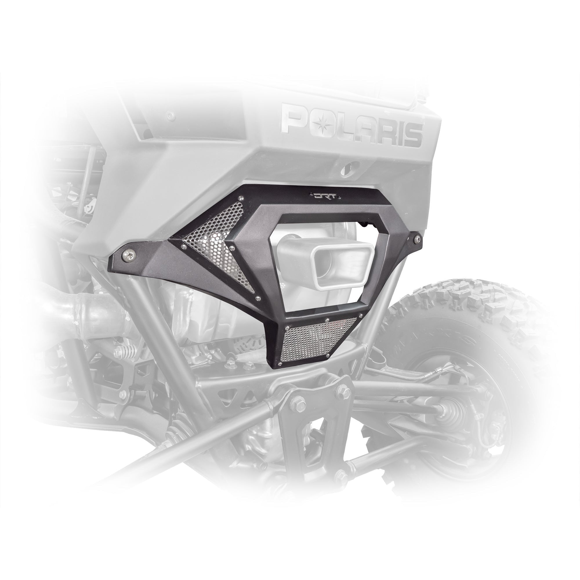 Photo of Polaris RZR Pro R Aluminum Exhaust Cover by DRT Motorsports - Premium Body for UTVs / Side by Sides