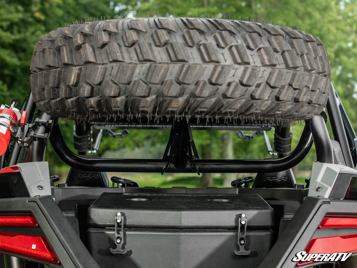 Photo of SuperATV Polaris RZR Turbo R Spare Tire Carrier by SuperATV - Premium Spare Tire Mounts for UTVs / Side by Sides