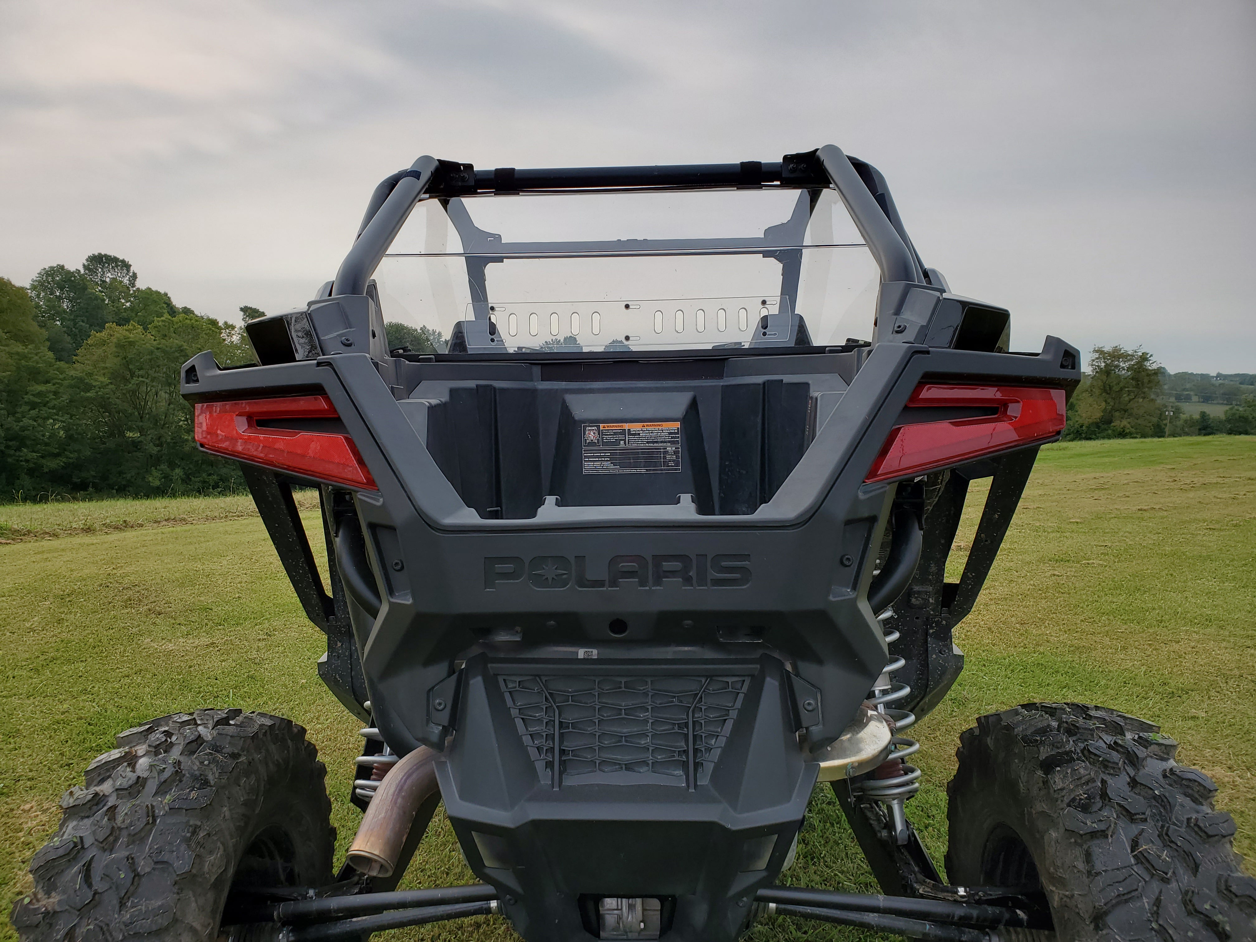 Photo of Polaris RZR PRO XP/Turbo R - 1 Pc Lexan Back Panel w/Clamp and Vent Options by 3 Star UTV - Premium Windshields for UTVs / Side by Sides