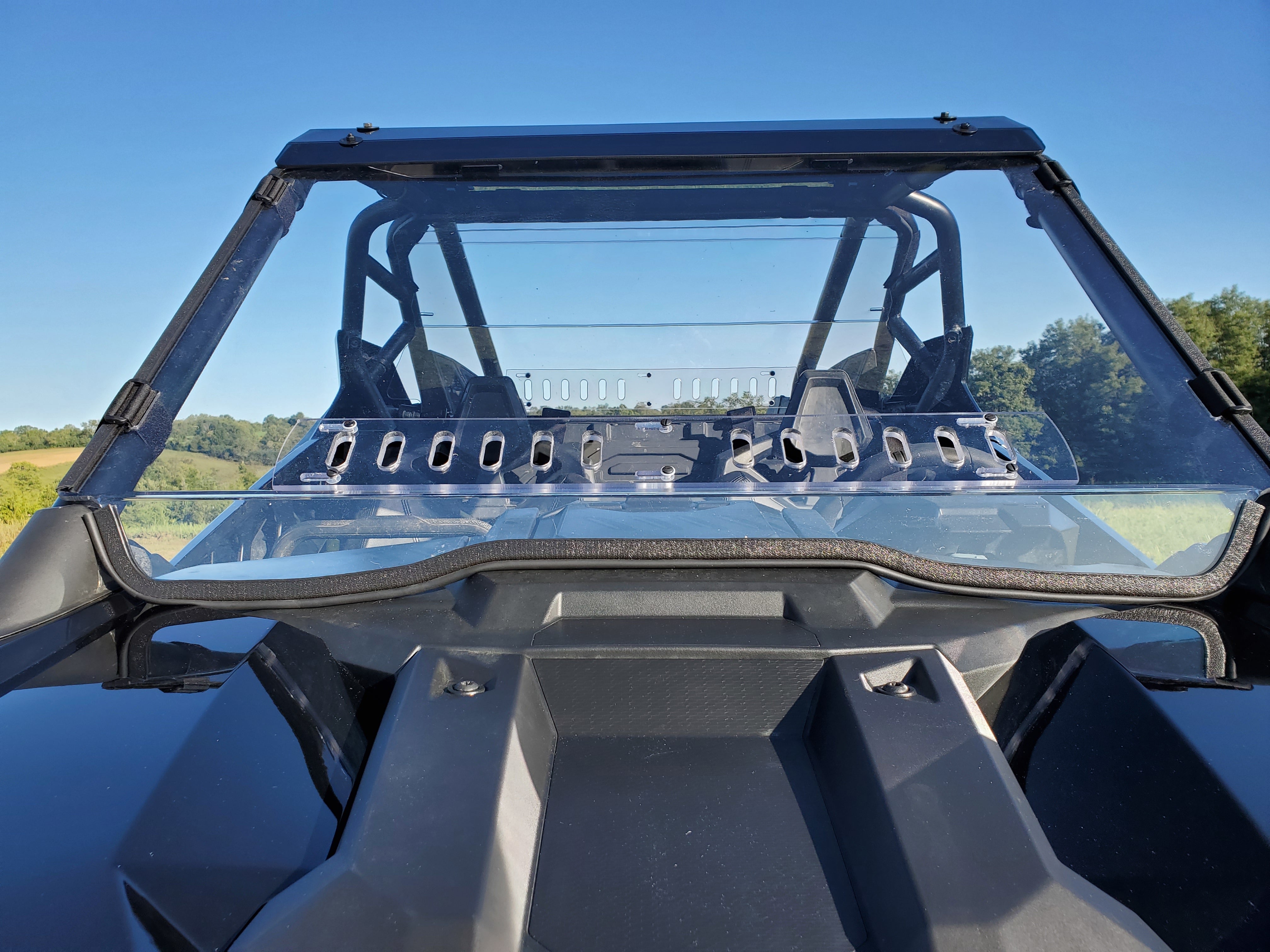 Photo of Polaris RZR PRO XP/Turbo R - 1 Pc Windshield w/Clamp and Vent Options by 3 Star UTV - Premium Windshields for UTVs / Side by Sides