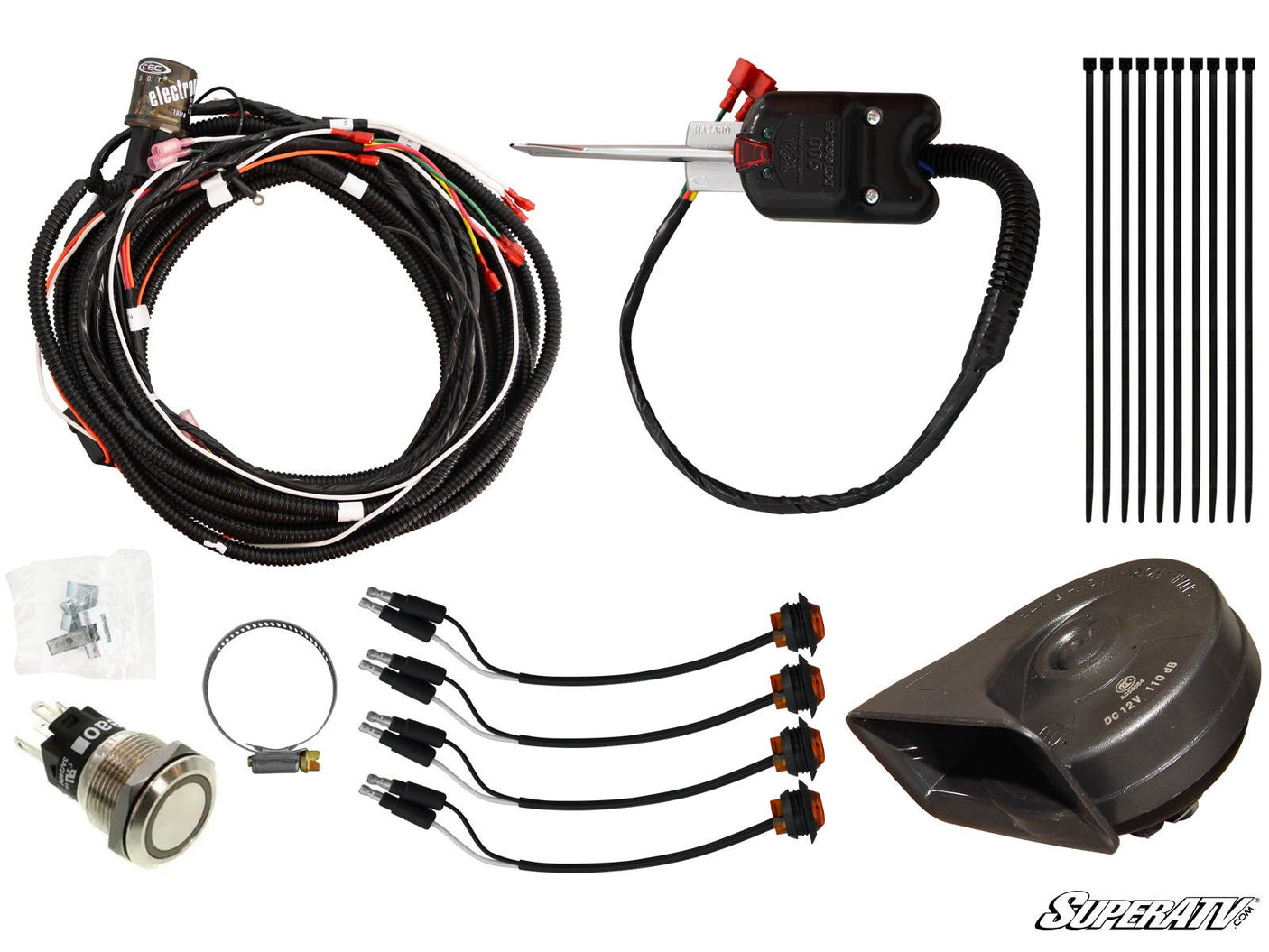 Polaris RZR Plug &amp; Play Turn Signal Kit with Steering Column and Dash Horn Kit 19+