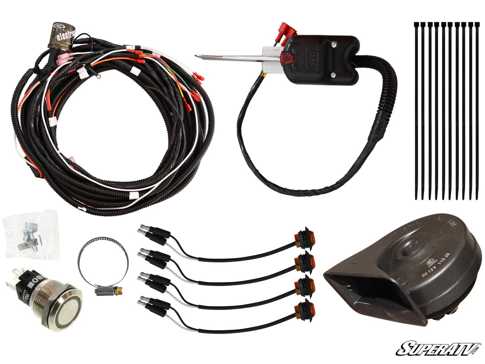 Polaris RZR Plug &amp; Play Turn Signal Kit with Steering Column and Dash Horn Kit 19+