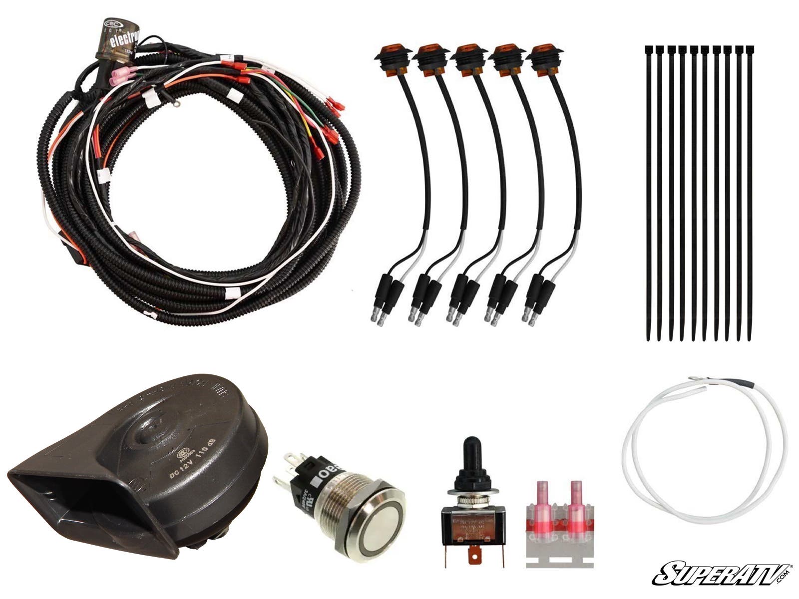 Polaris RZR 1000 Plug &amp; Play Turn Signal Kit with Toggle Switch and Dash Horn 15-18