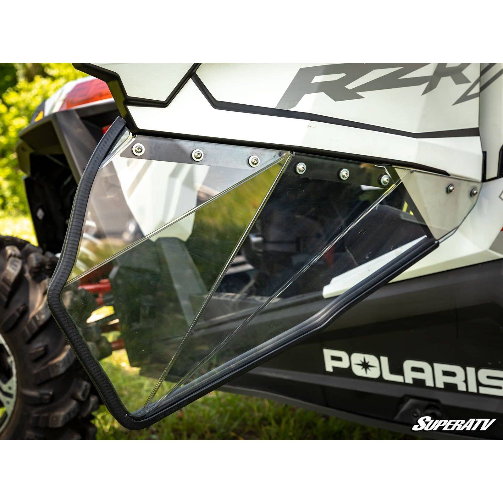 Photo of Polaris RZR Turbo S Clear Lower Doors by SuperATV - Premium Doors for UTVs / Side by Sides