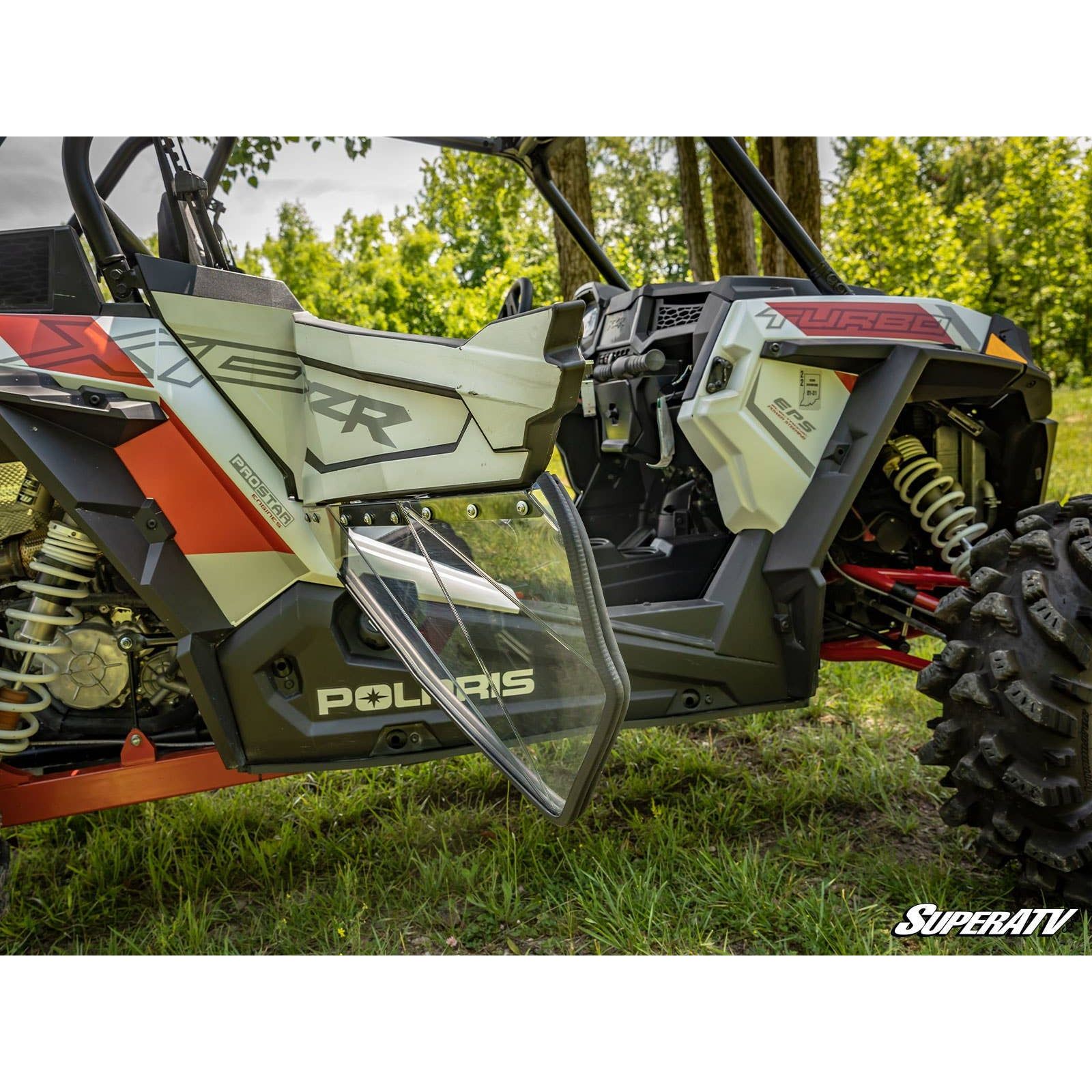 Photo of Polaris RZR Turbo S Clear Lower Doors by SuperATV - Premium Doors for UTVs / Side by Sides