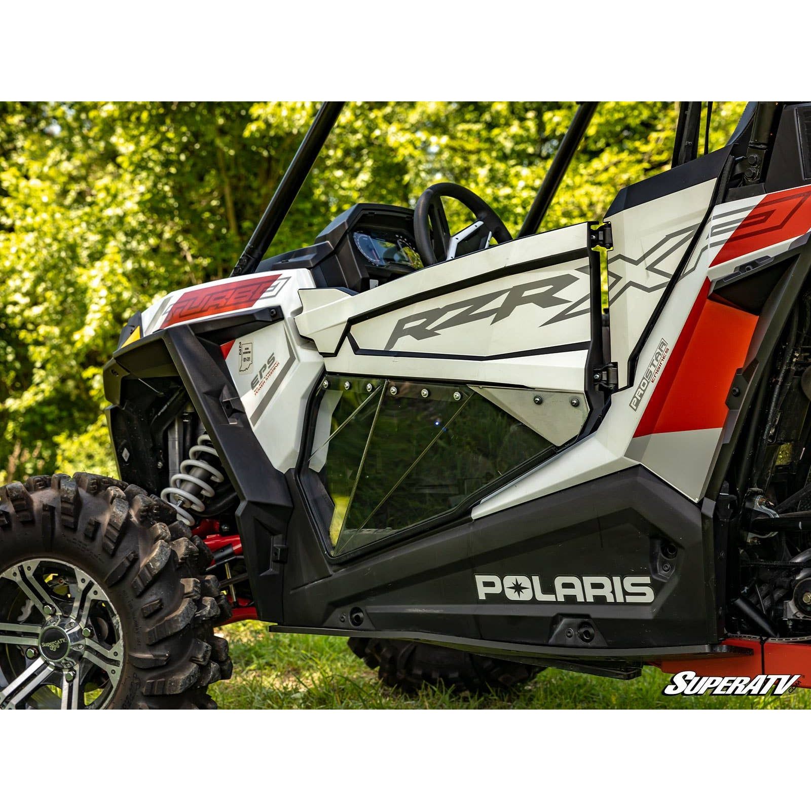 Photo of Polaris RZR Turbo S Clear Lower Doors by SuperATV - Premium Doors for UTVs / Side by Sides