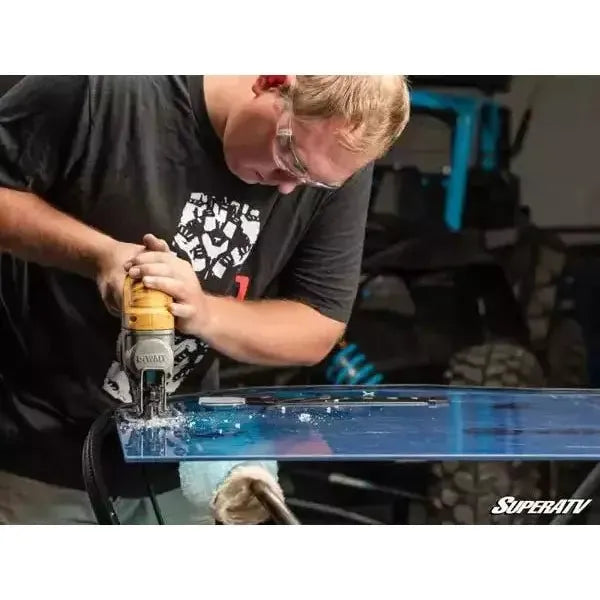 Photo of Polaris RZR Turbo S Custom Cage Windshield Kit by SuperATV - Premium Windshields for UTVs / Side by Sides