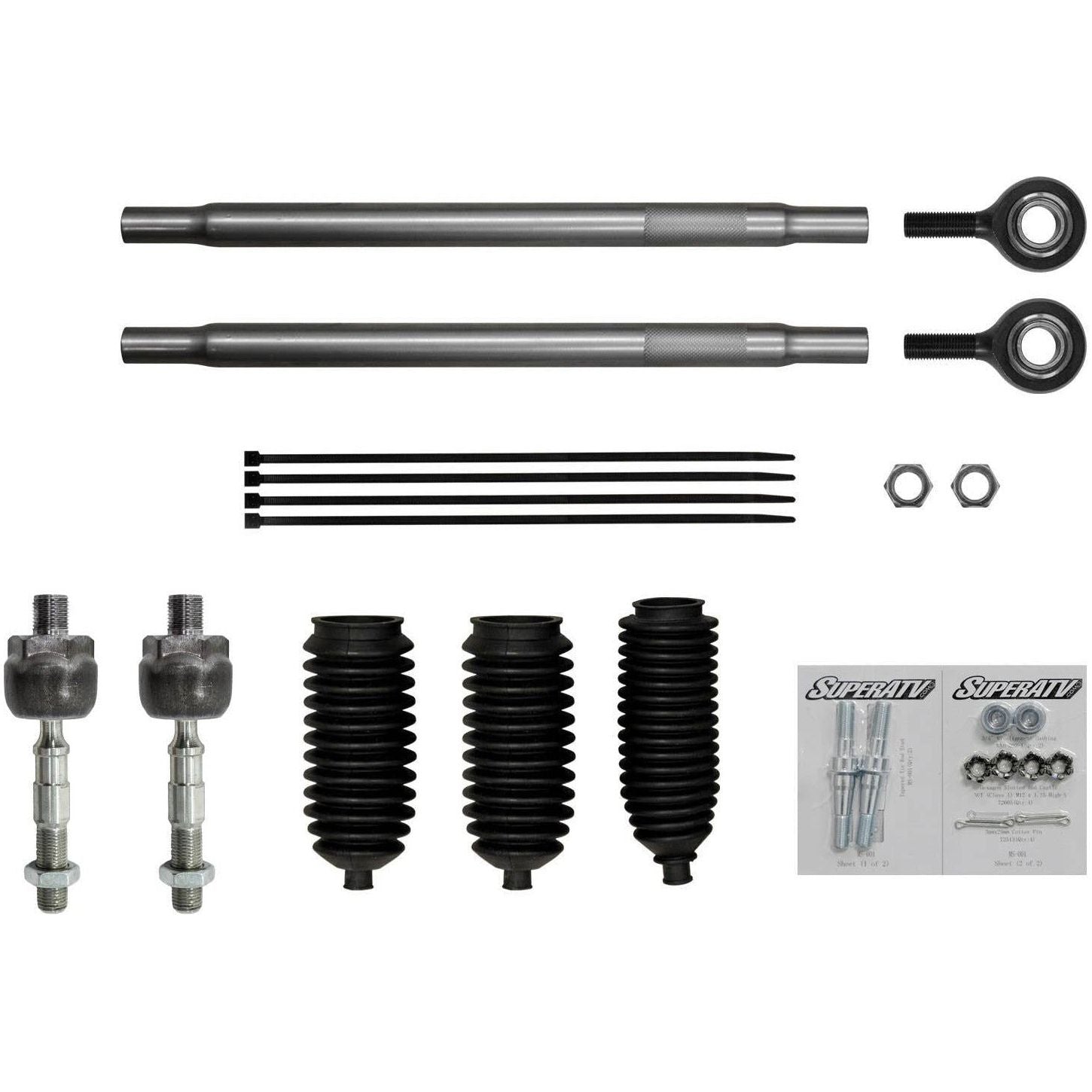 Photo of Polaris RZR Turbo S Heavy Duty Tie Rod Kit by SuperATV - Premium Tie Rods for UTVs / Side by Sides
