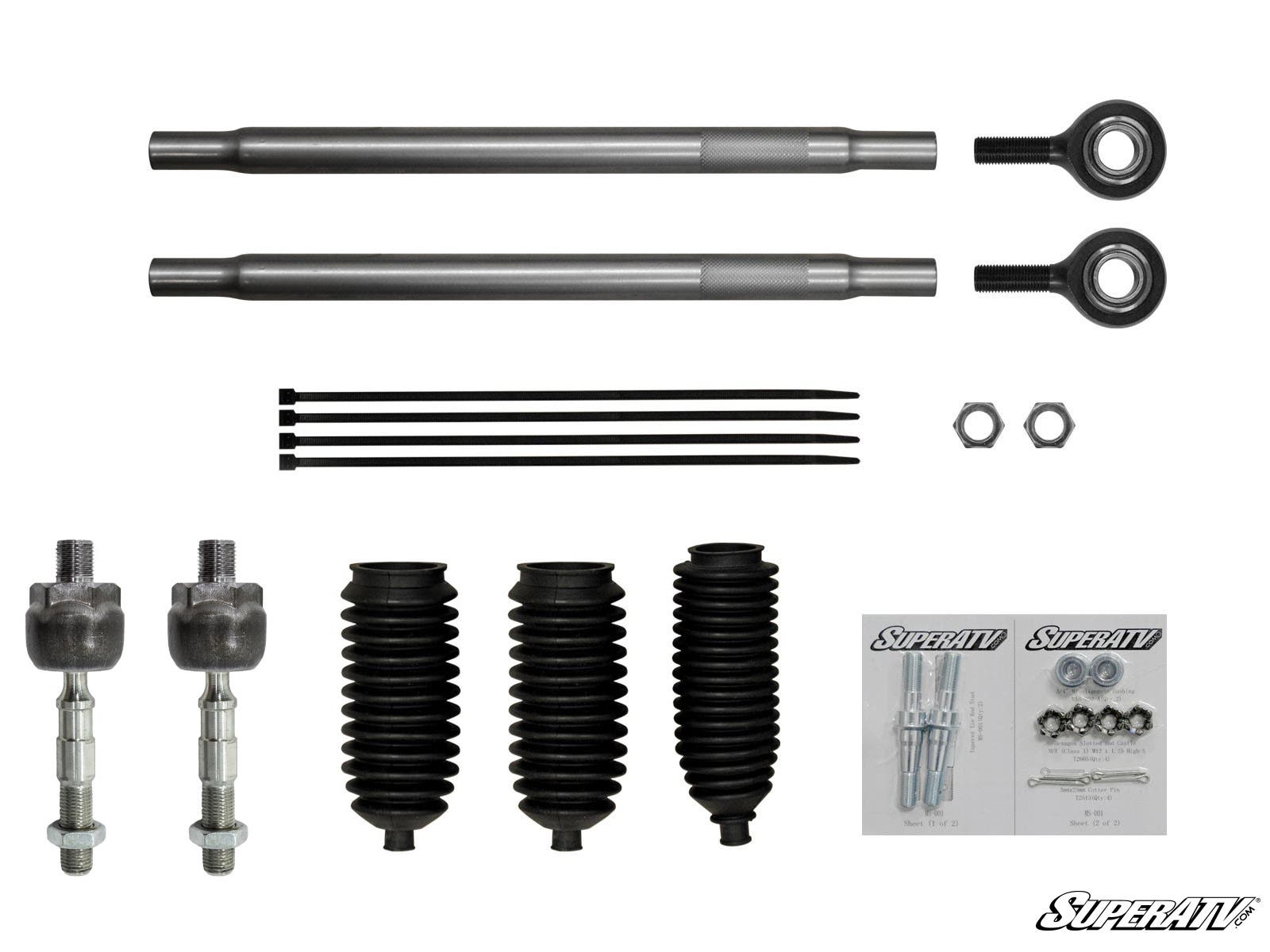 Photo of SuperATV Polaris RZR XP Turbo S Heavy Duty Tie Rod Kit by SuperATV - Premium Tie Rods for UTVs / Side by Sides