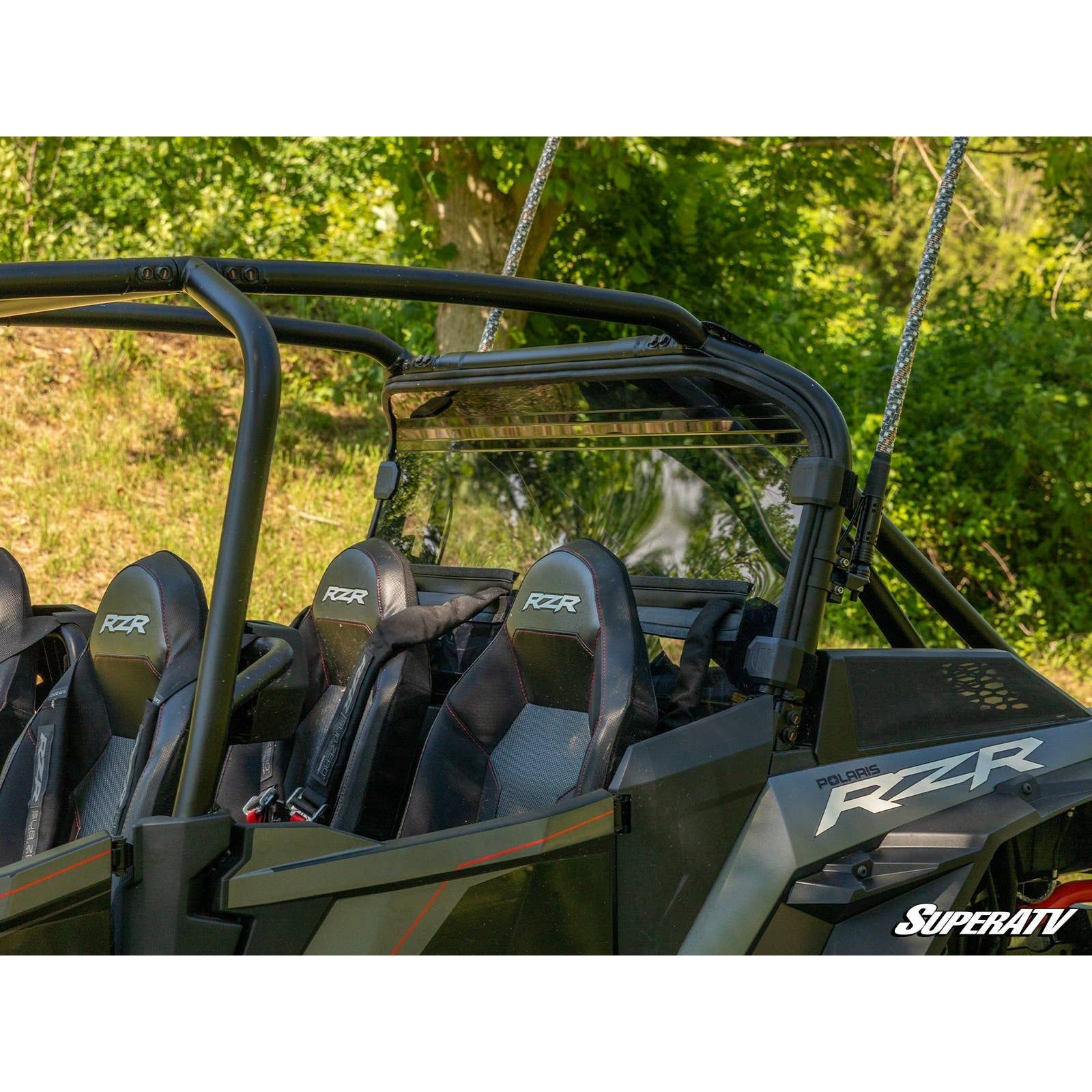 Photo of Polaris RZR Turbo S Rear Windshield by SuperATV - Premium Windshields for UTVs / Side by Sides