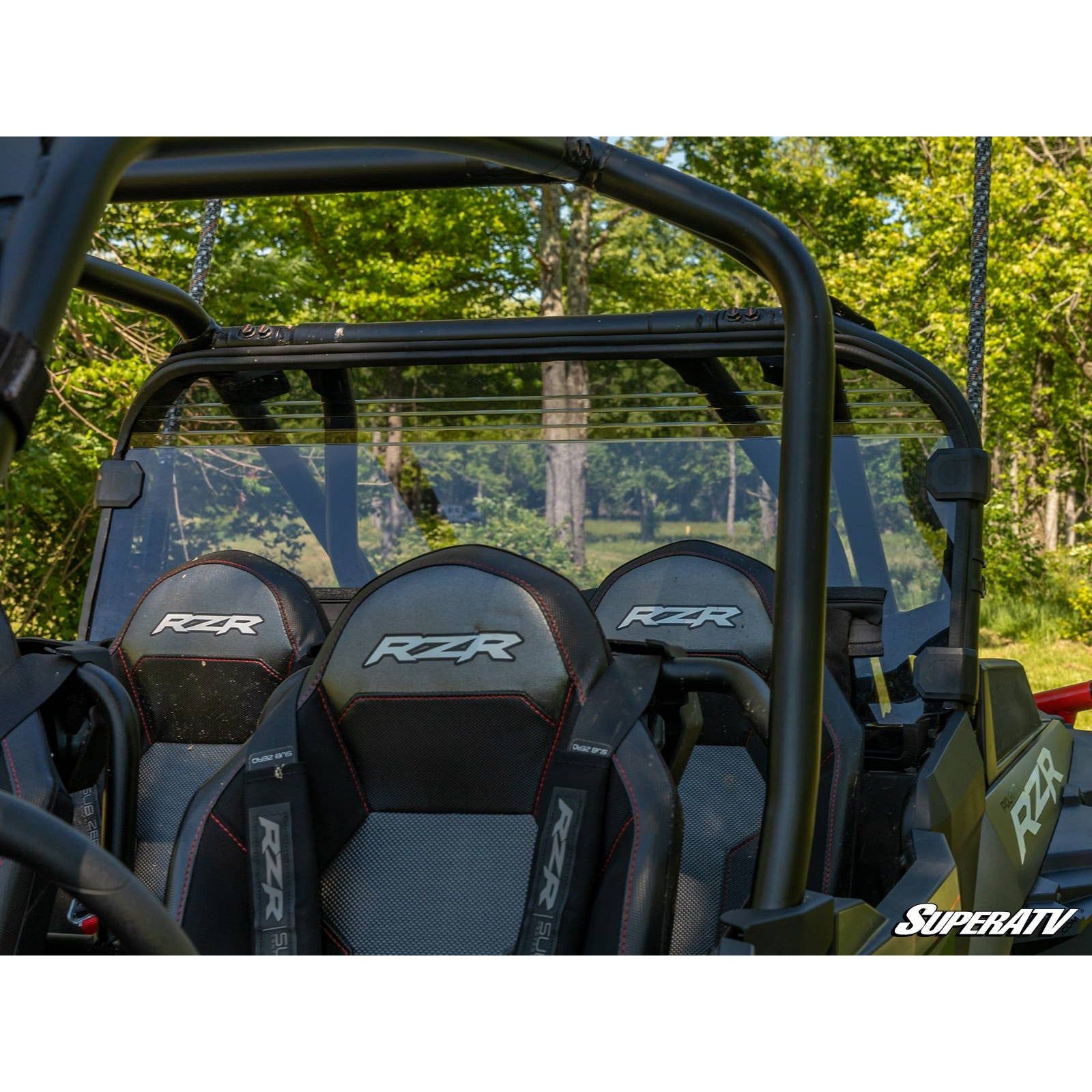 Photo of Polaris RZR Turbo S Rear Windshield by SuperATV - Premium Windshields for UTVs / Side by Sides