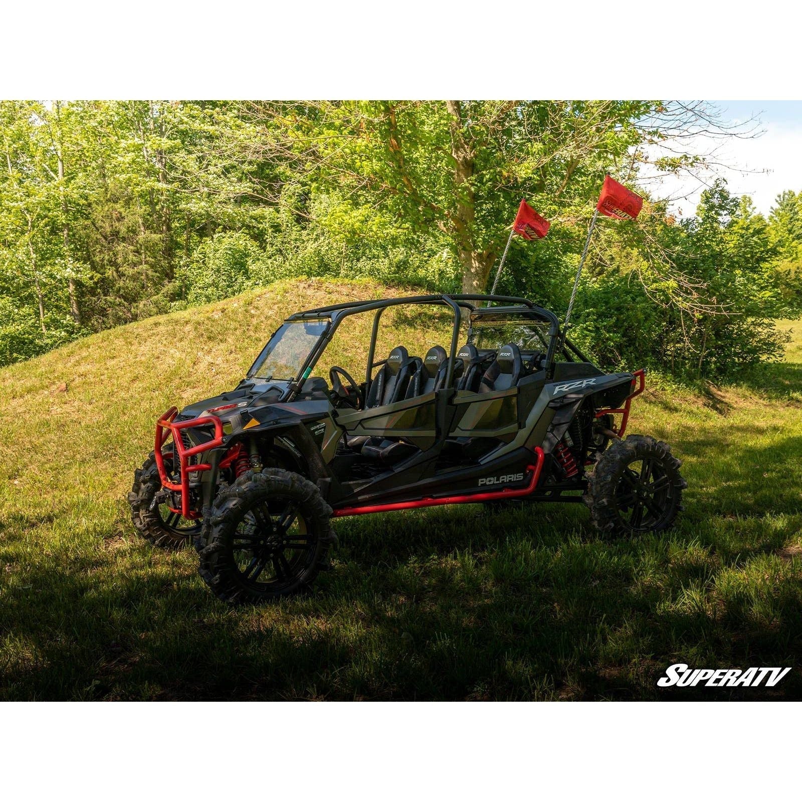 Photo of Polaris RZR Turbo S Rear Windshield by SuperATV - Premium Windshields for UTVs / Side by Sides