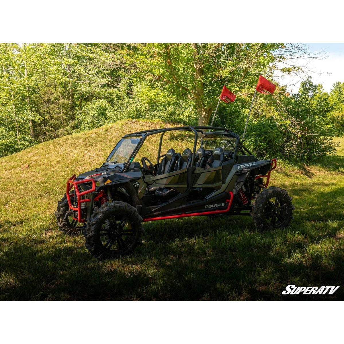 Photo of Polaris RZR Turbo S Rear Windshield by SuperATV - Premium Windshields for UTVs / Side by Sides