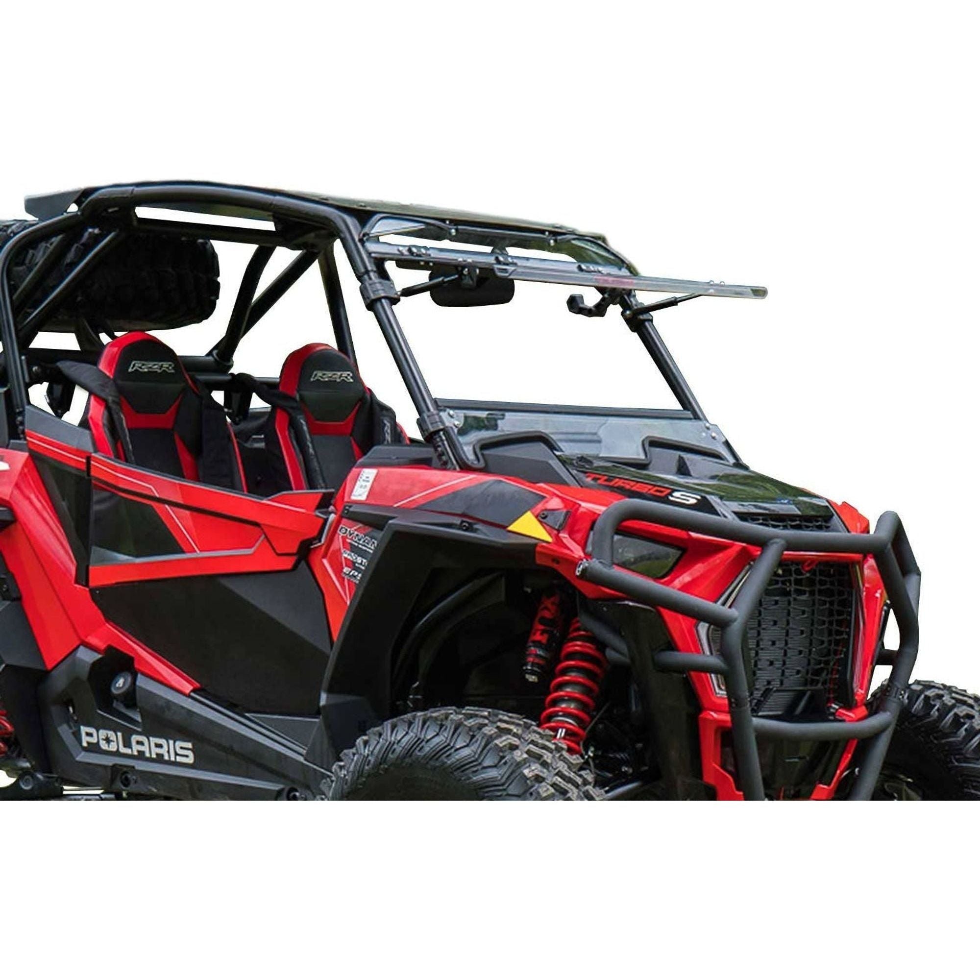 Photo of Polaris RZR Turbo S Scratch Resistant Flip Windshield by SuperATV - Premium Windshields for UTVs / Side by Sides